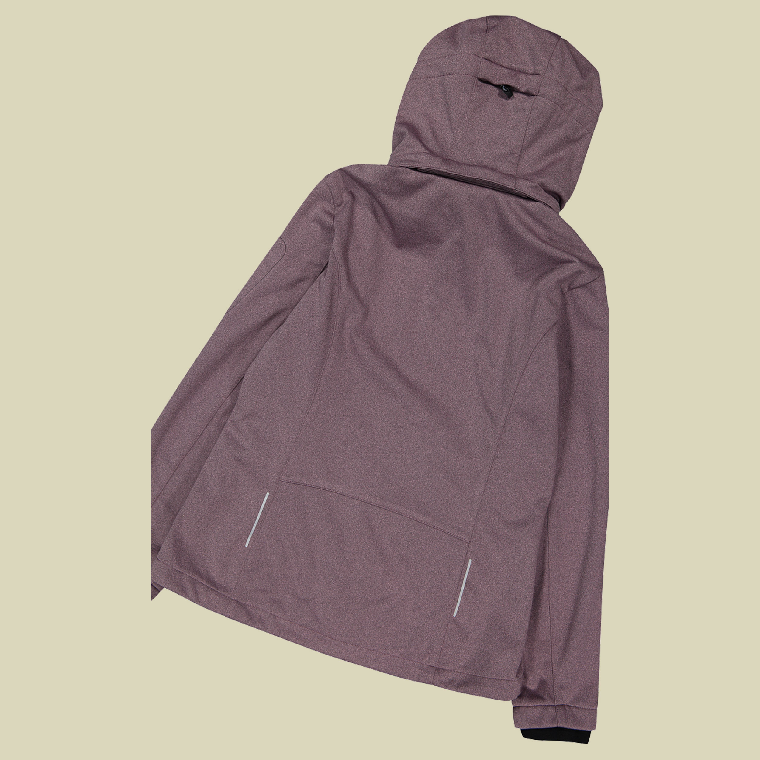 Woman Jacket Zip Hood Melange Softshell 39A5006M pink 48 - Farbe pink melange