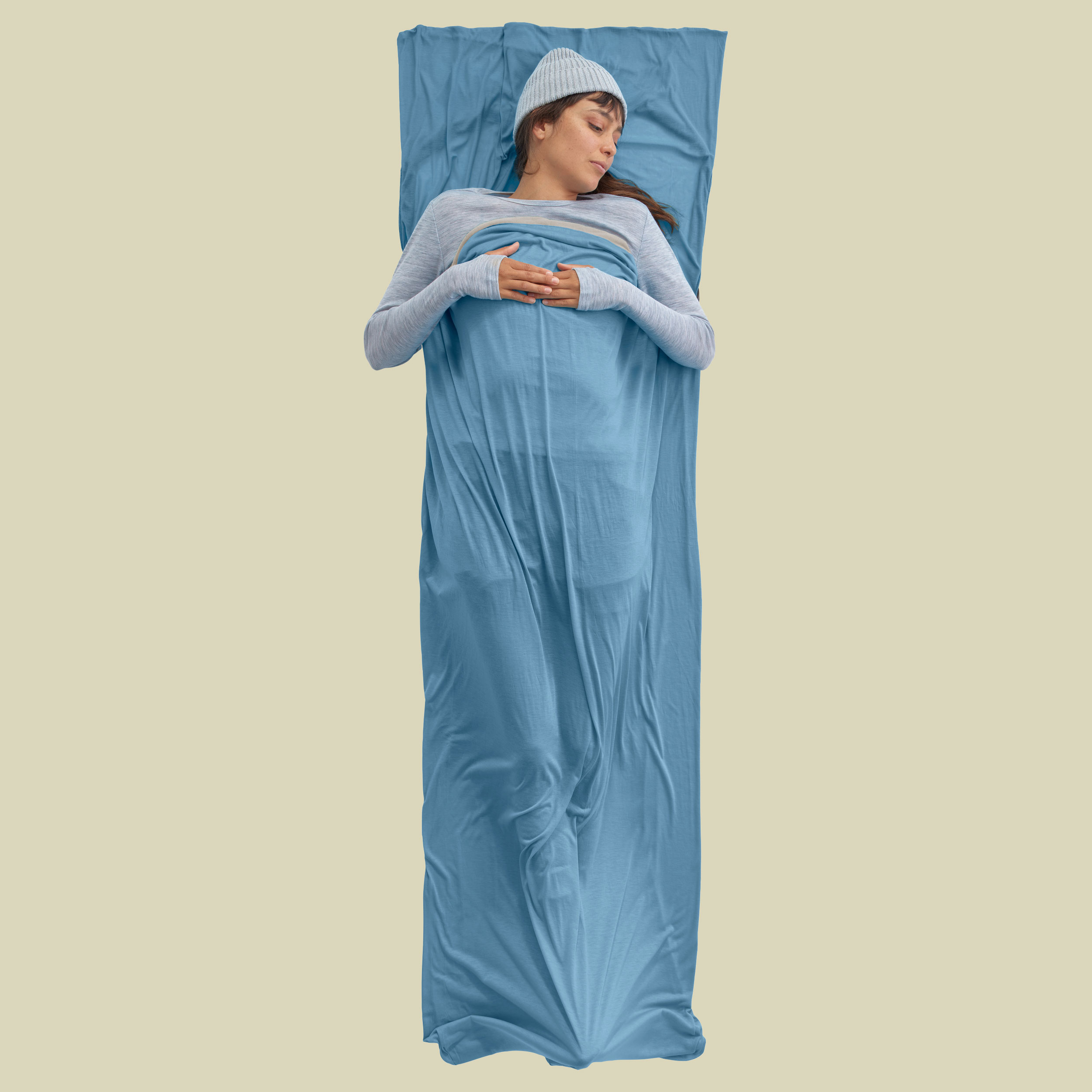 Breeze Lightweight Liner Rectangular w/Pillow sleeve 198 cm blau - Farbe cendre blue