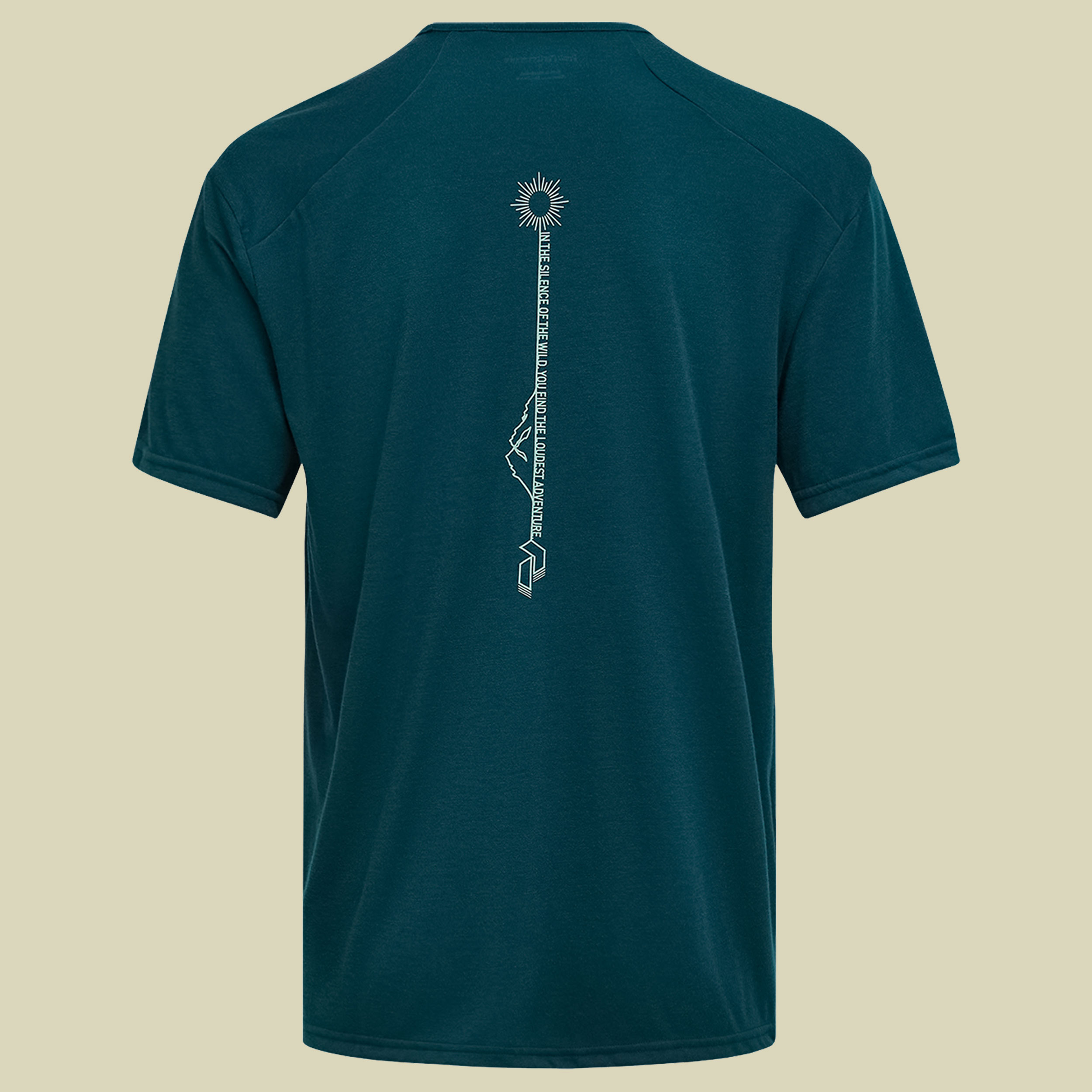 Wool Blend SS Tee Men L türkis - ponderosa pine
