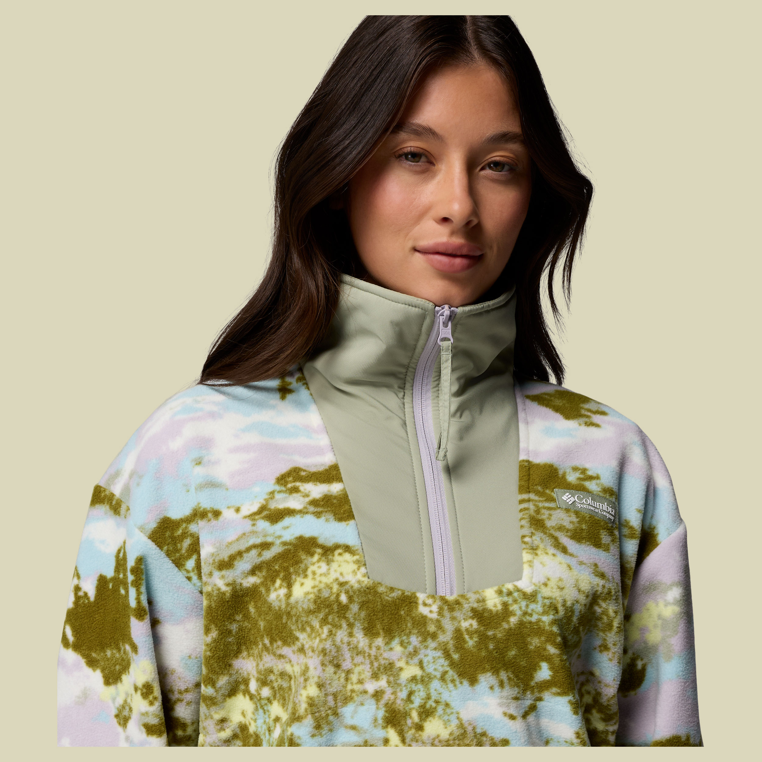 Sequoia Grove Printed Half Zip Women XS mehrfarbig grau - citron haze,fieldaze