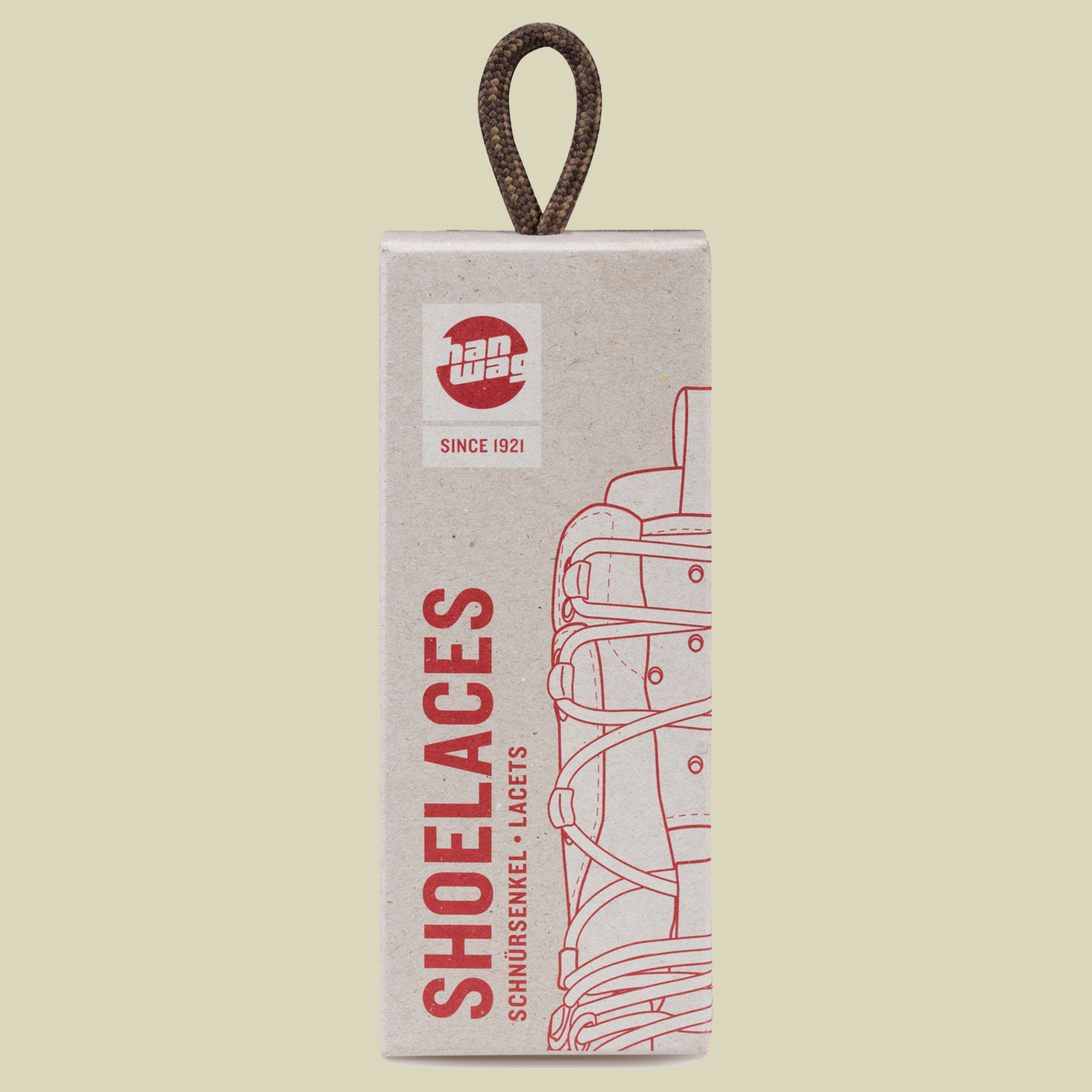 Schnürsenkel Länge 220 cm Farbe erde_brown