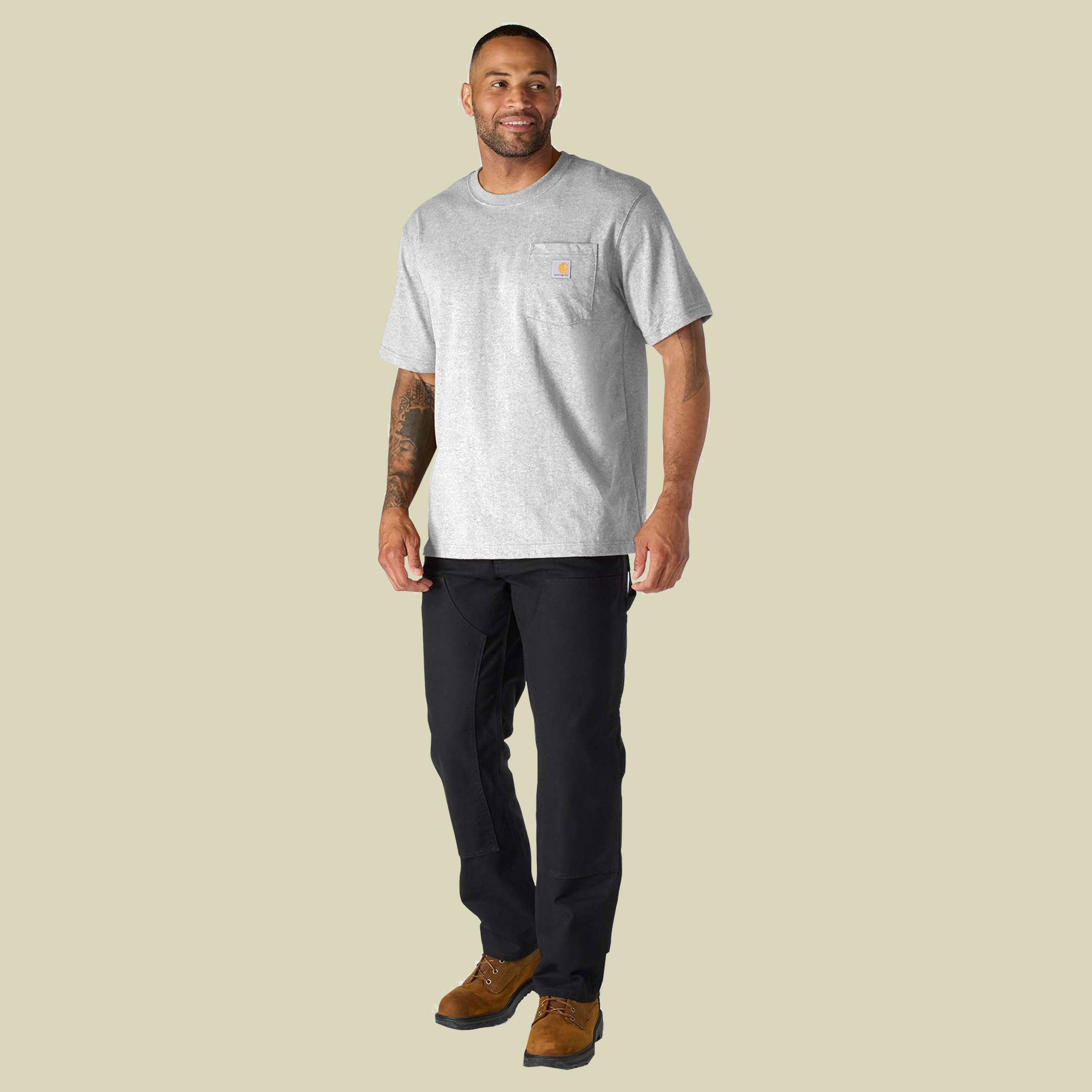 Relaxed Pocket T-Shirt Men XL grau 2 - Farbe heather gray