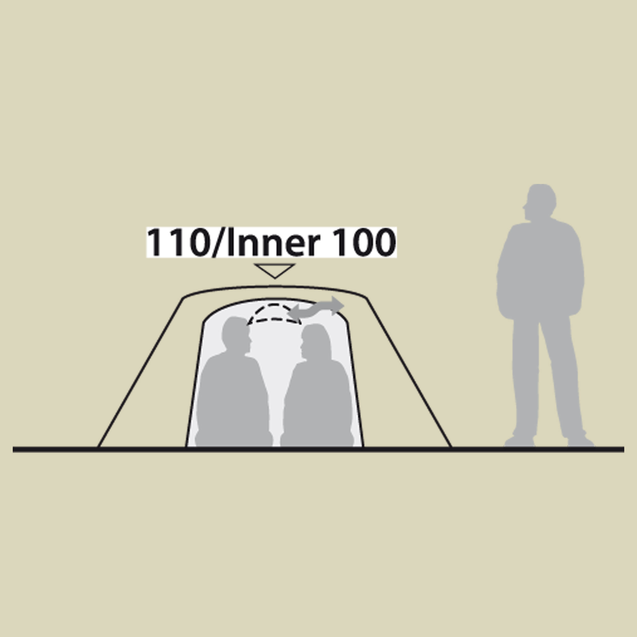 Boulder 2 2022 2-Personenzelt Farbe: red