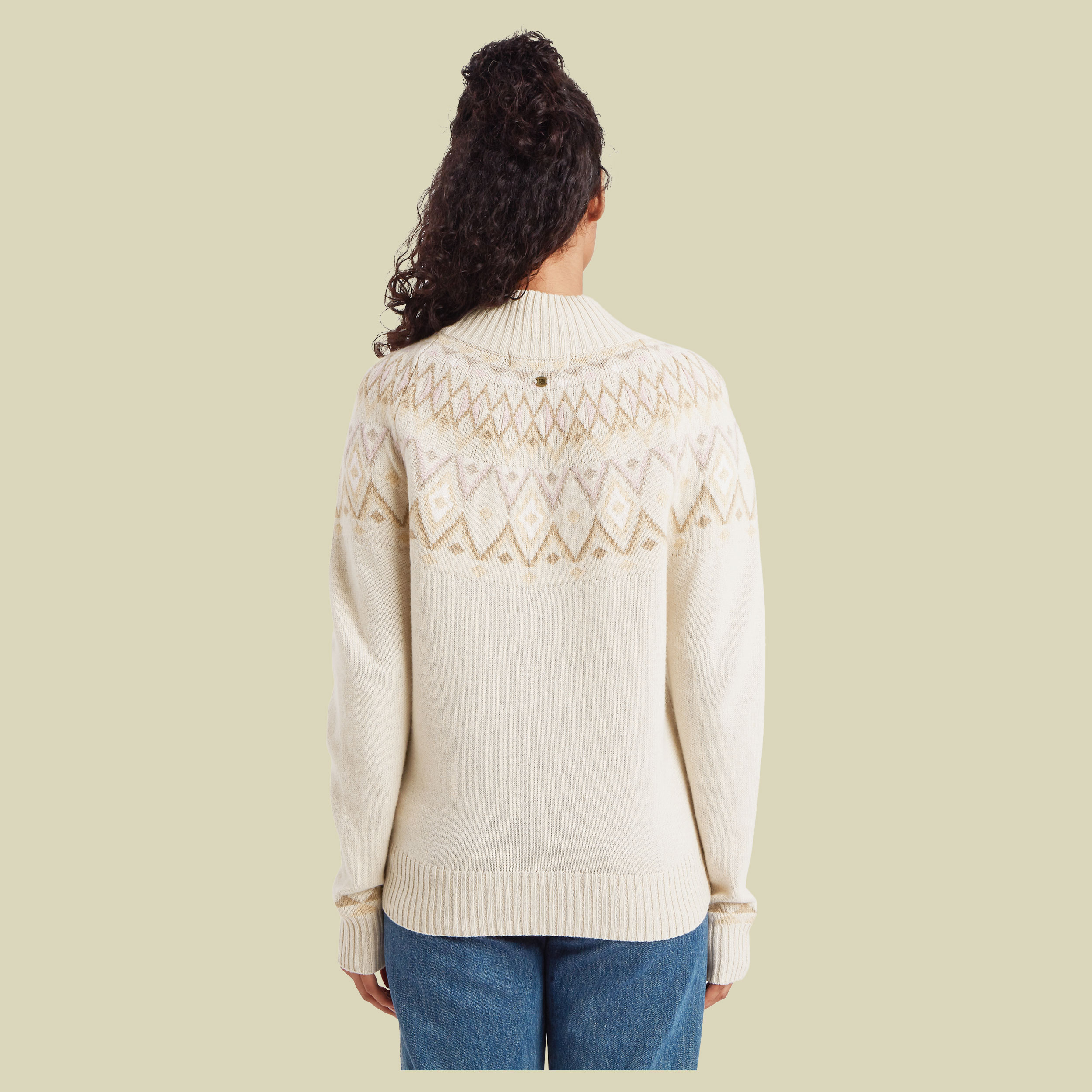 Indu Mock Neck Sweater Women S beige - Farbe ecru