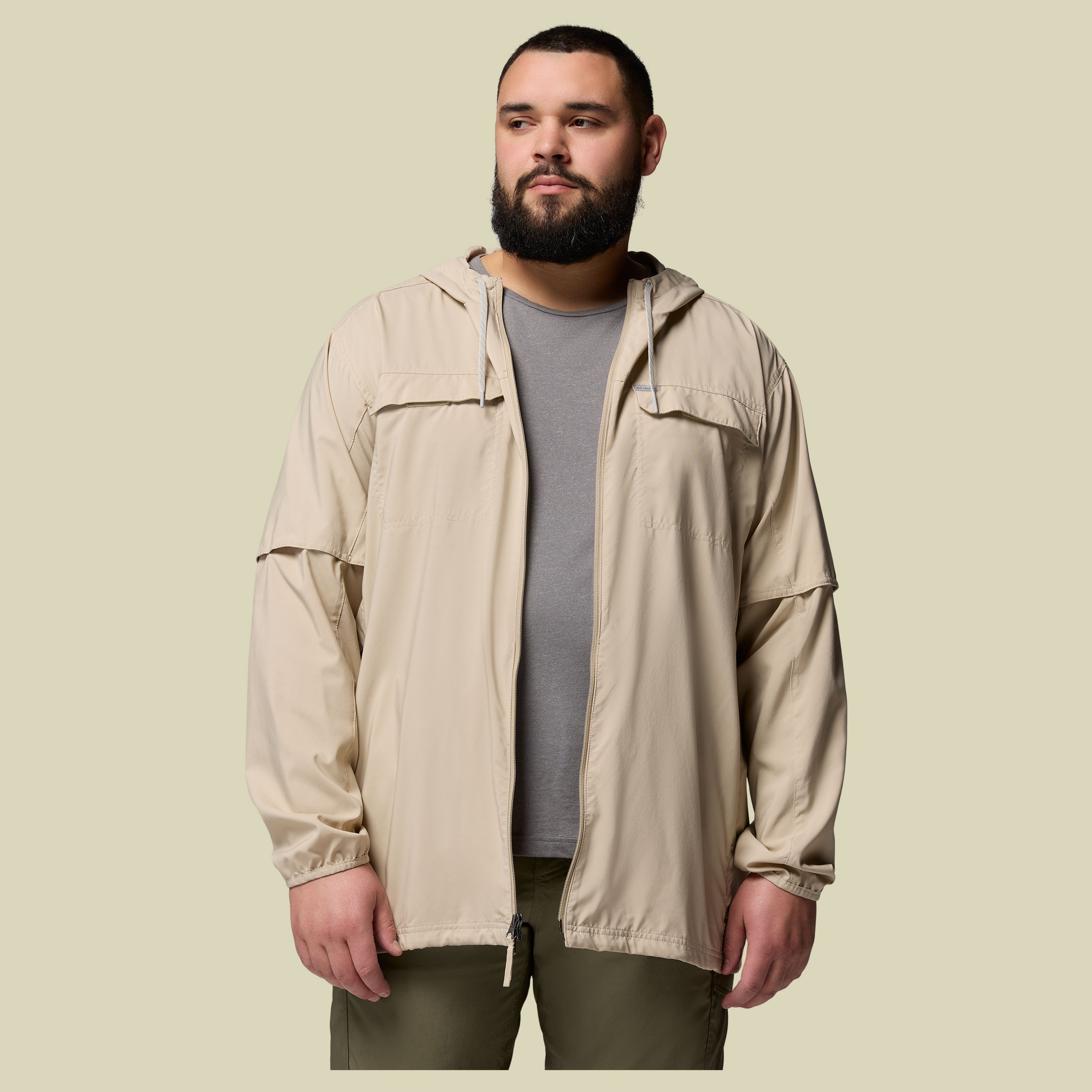 Skien Valley Hooded LS Men XL beige - ancient fossil