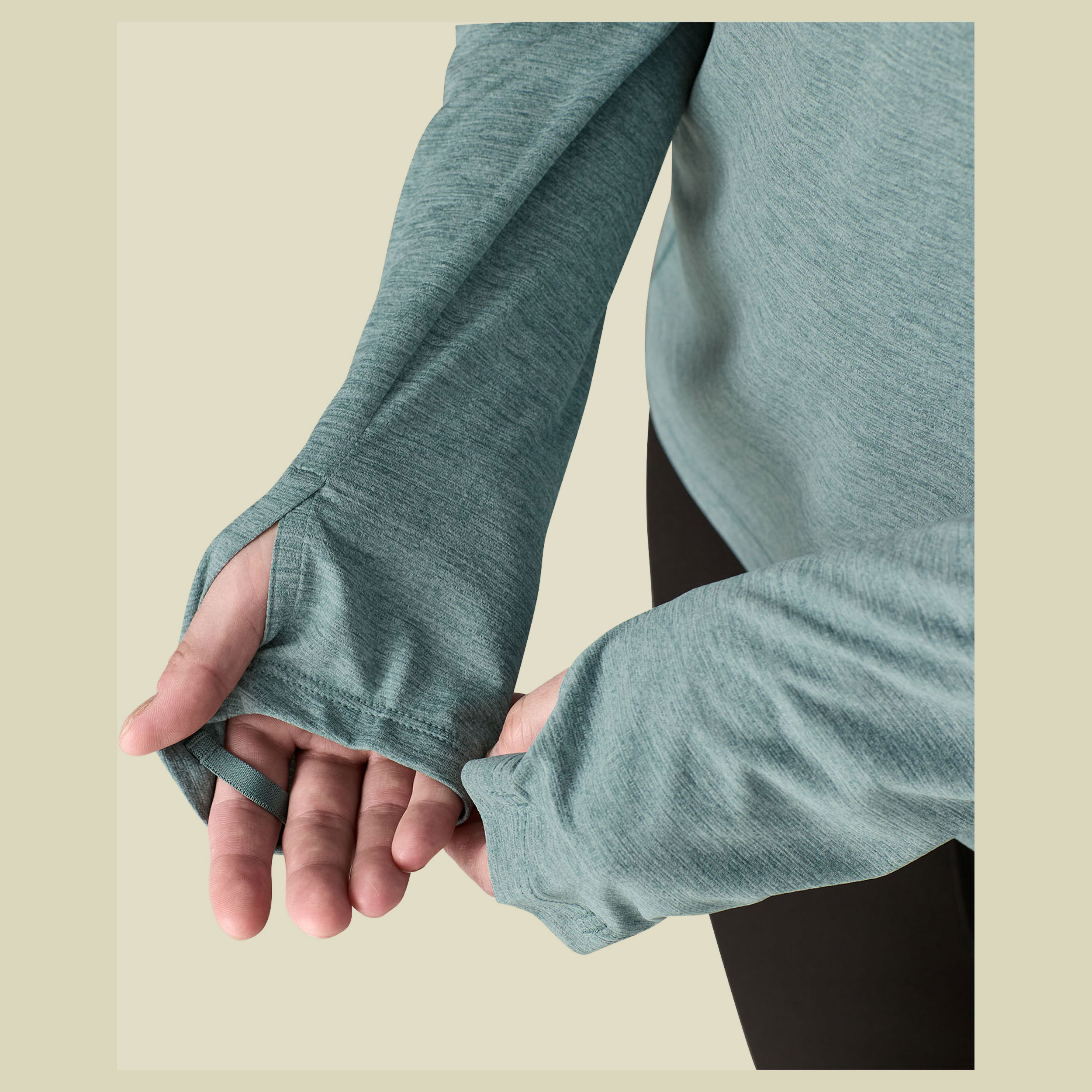 L/S Cap Cool Sun Shirt Women XL blau - thermal blue-thin ice x-dye