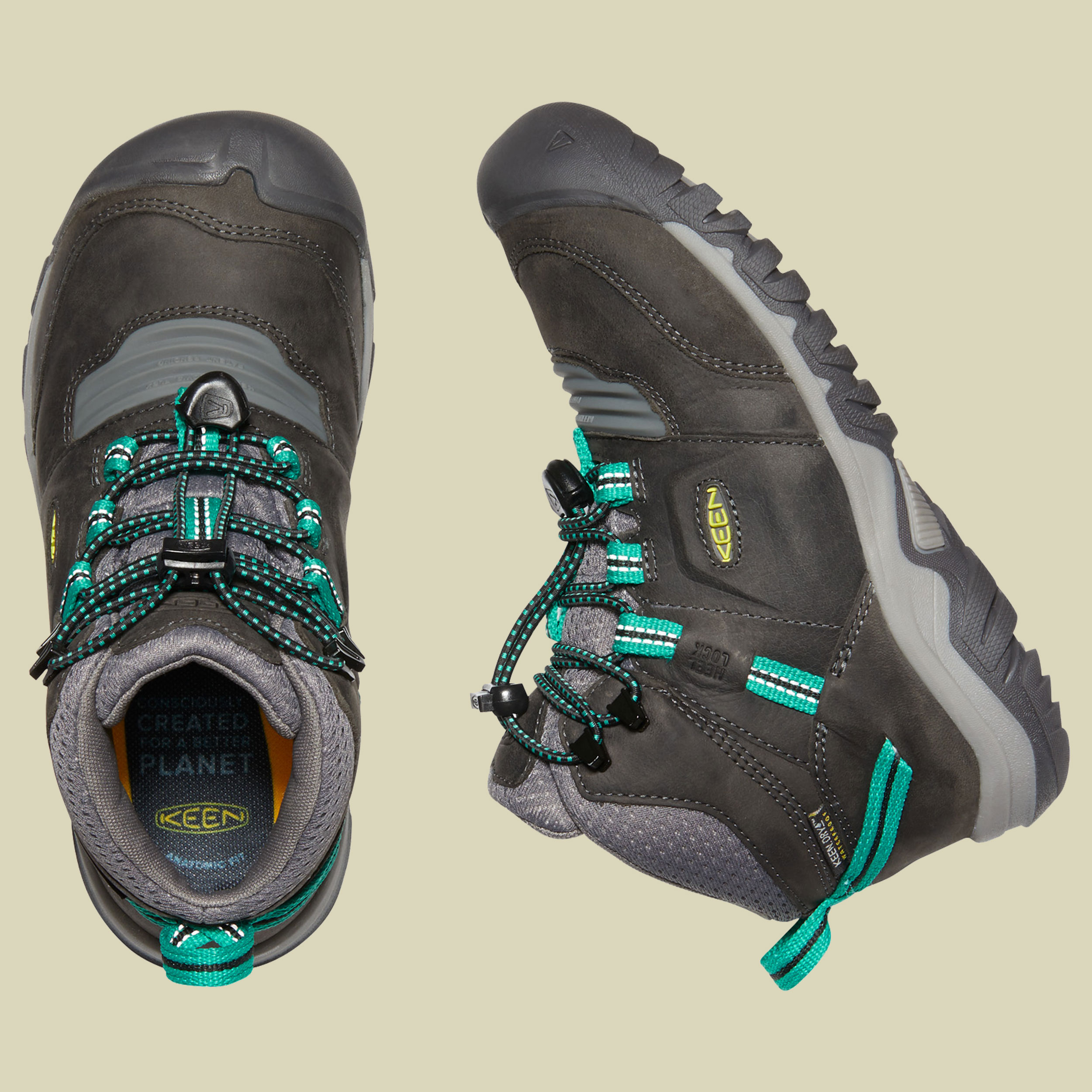 Ridge Flex Mid WP Kids Größe 32-33 Farbe magnet/greenlake