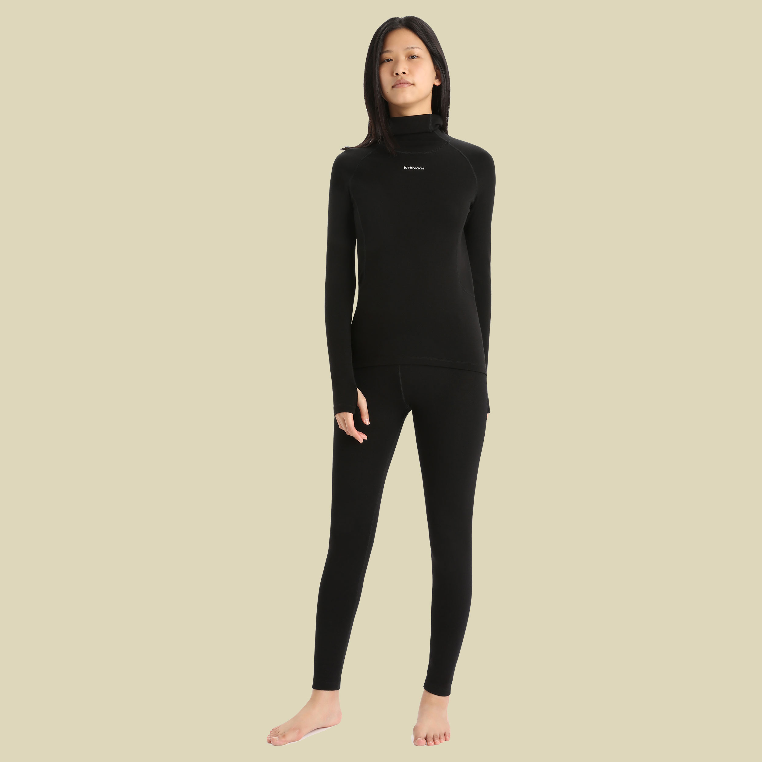 Merino LS Roll Neck Women Größe L  Farbe black