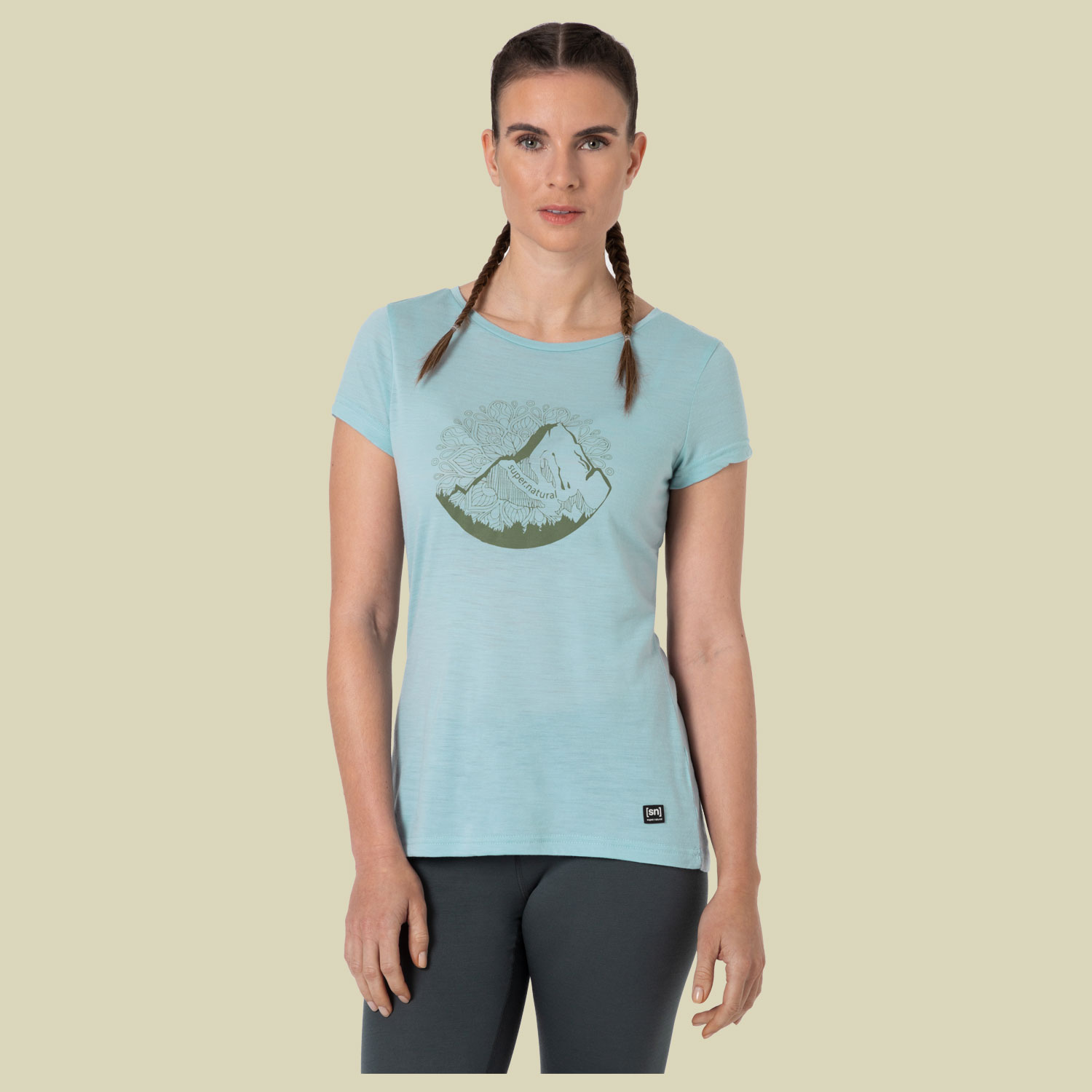 Mandala Mountain Tee Women Größe S Farbe cloud blue/sage