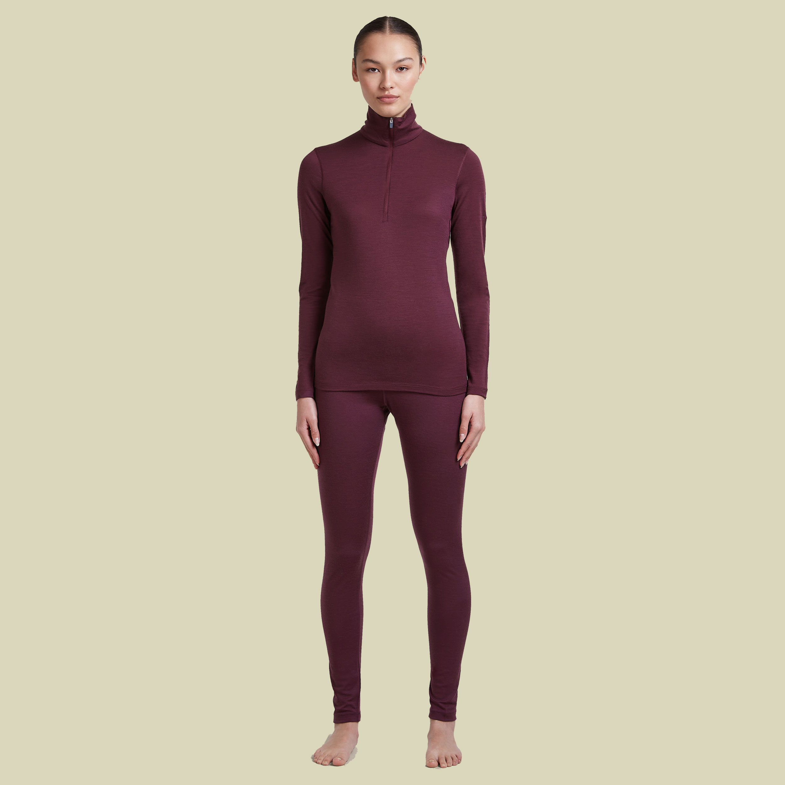 Merino 200 Oasis High Rise Leggings Women XL lila - dark berry