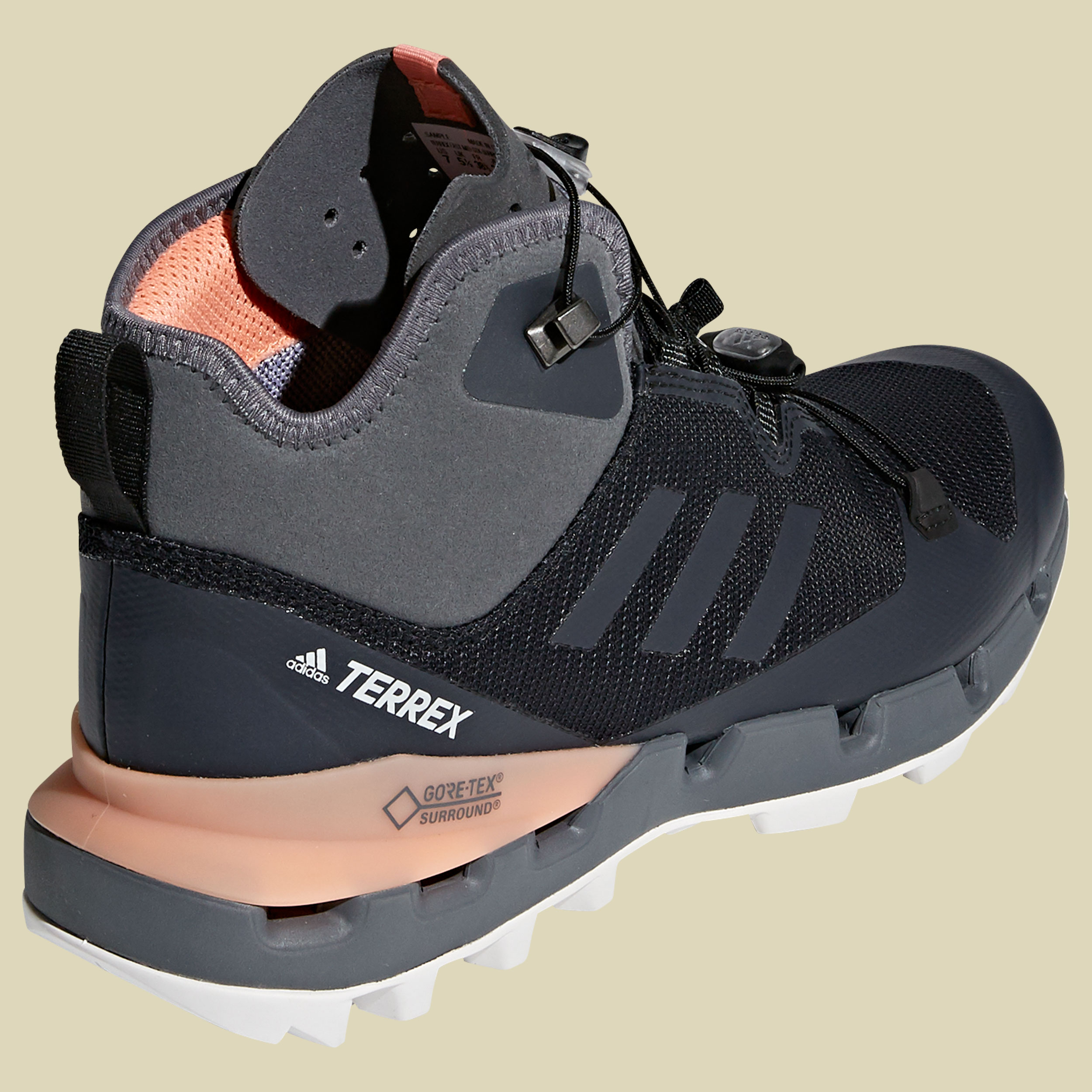 Terrex Fast Mid GTX-Surround Women Größe UK 4 Farbe core black/grey five/chalk coral