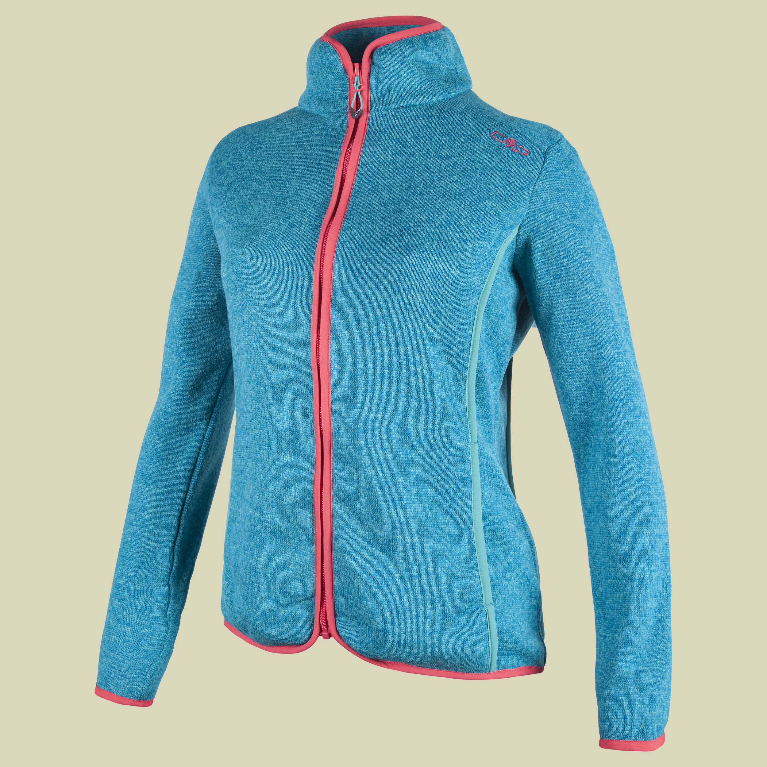 Woman Knitted Fleece Jacket 3H68766 Größe 34 Farbe 255Q verde acqua-tropical