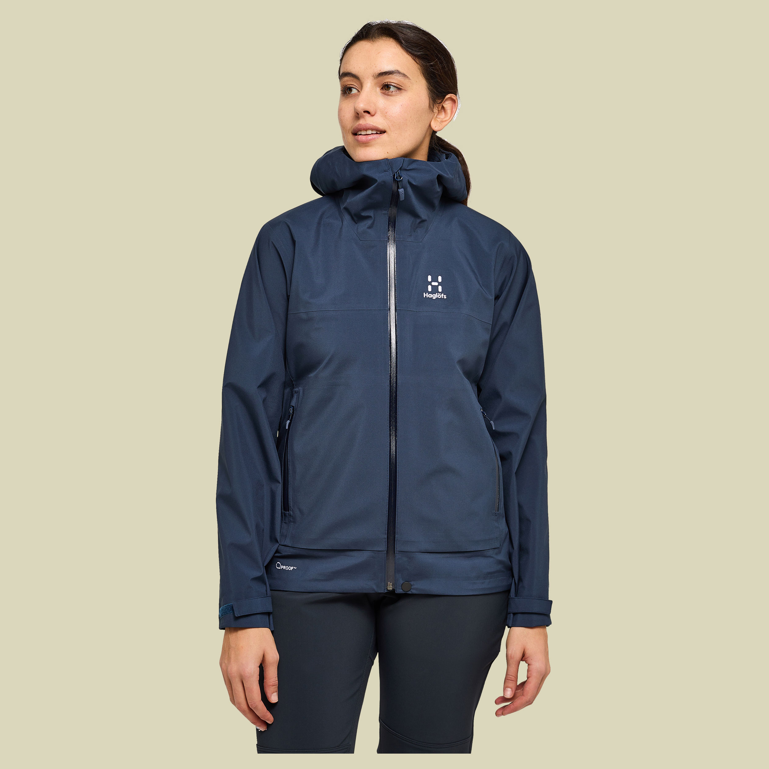 Front Proof Jacket Women blau M - tarn blue
