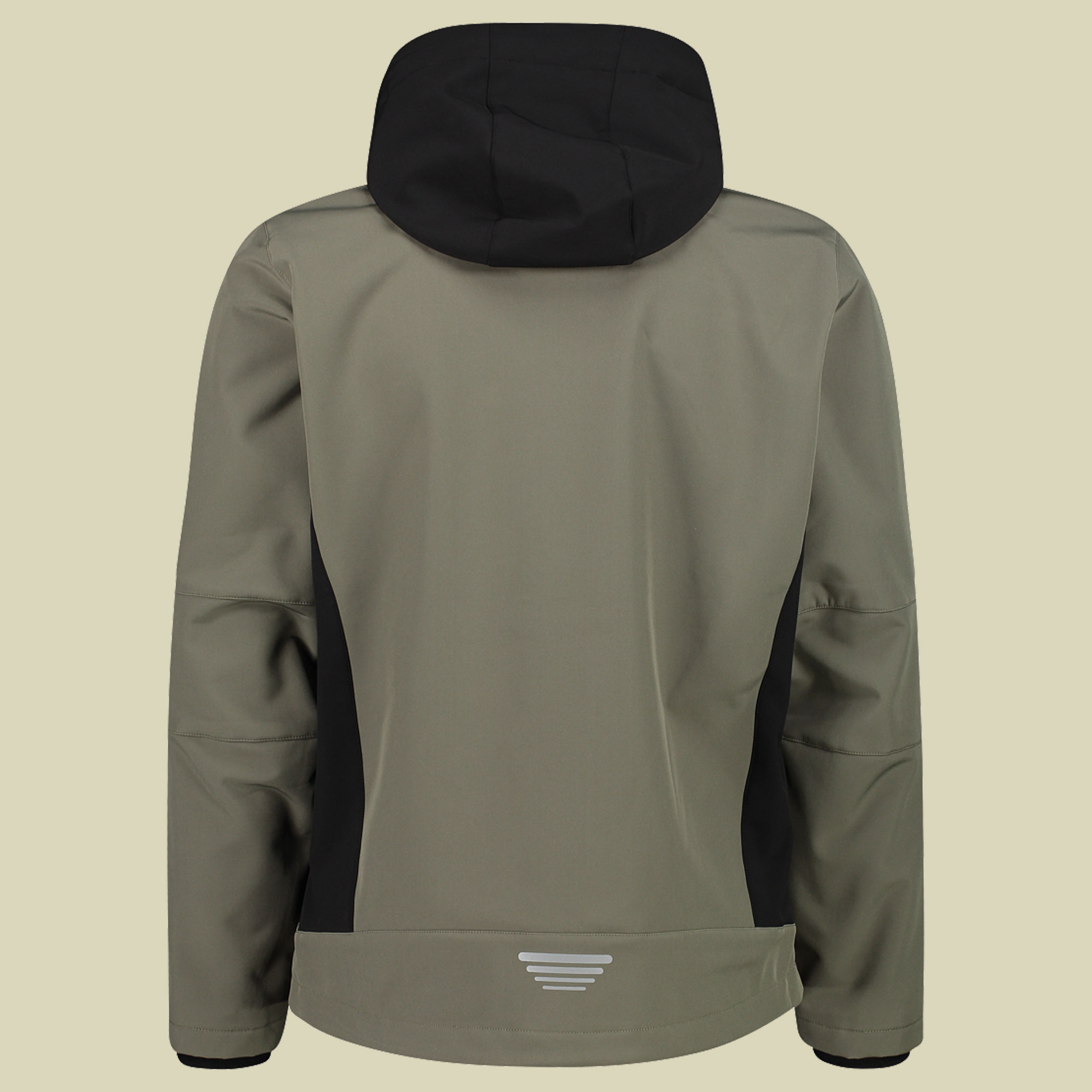 Man Softshell Jacket Zip Hood CMP 3A01787N grün 54 - Farbe olive nero