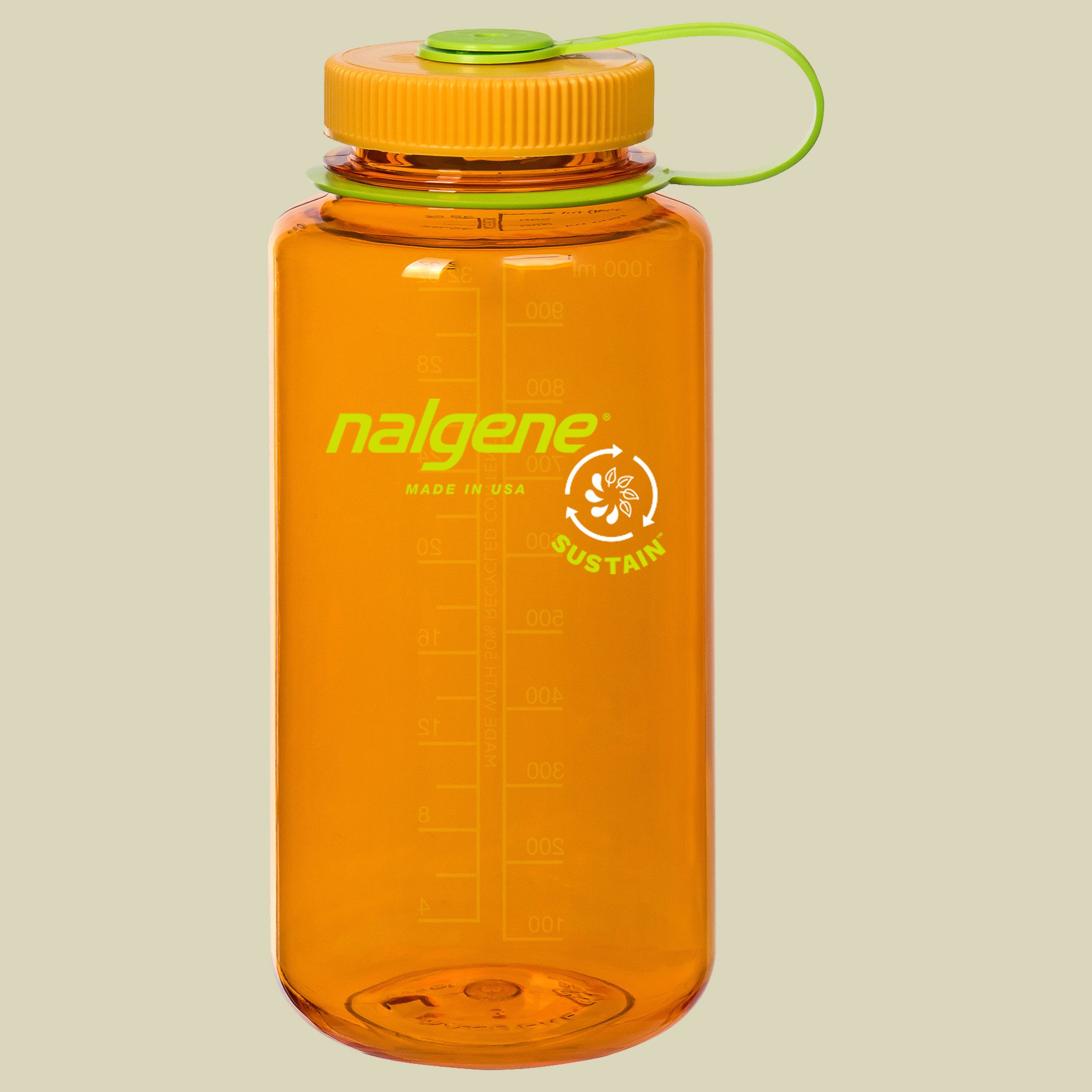 Nalgene Weithalsflasche WH Sustain Volumen 1000 Farbe clementine
