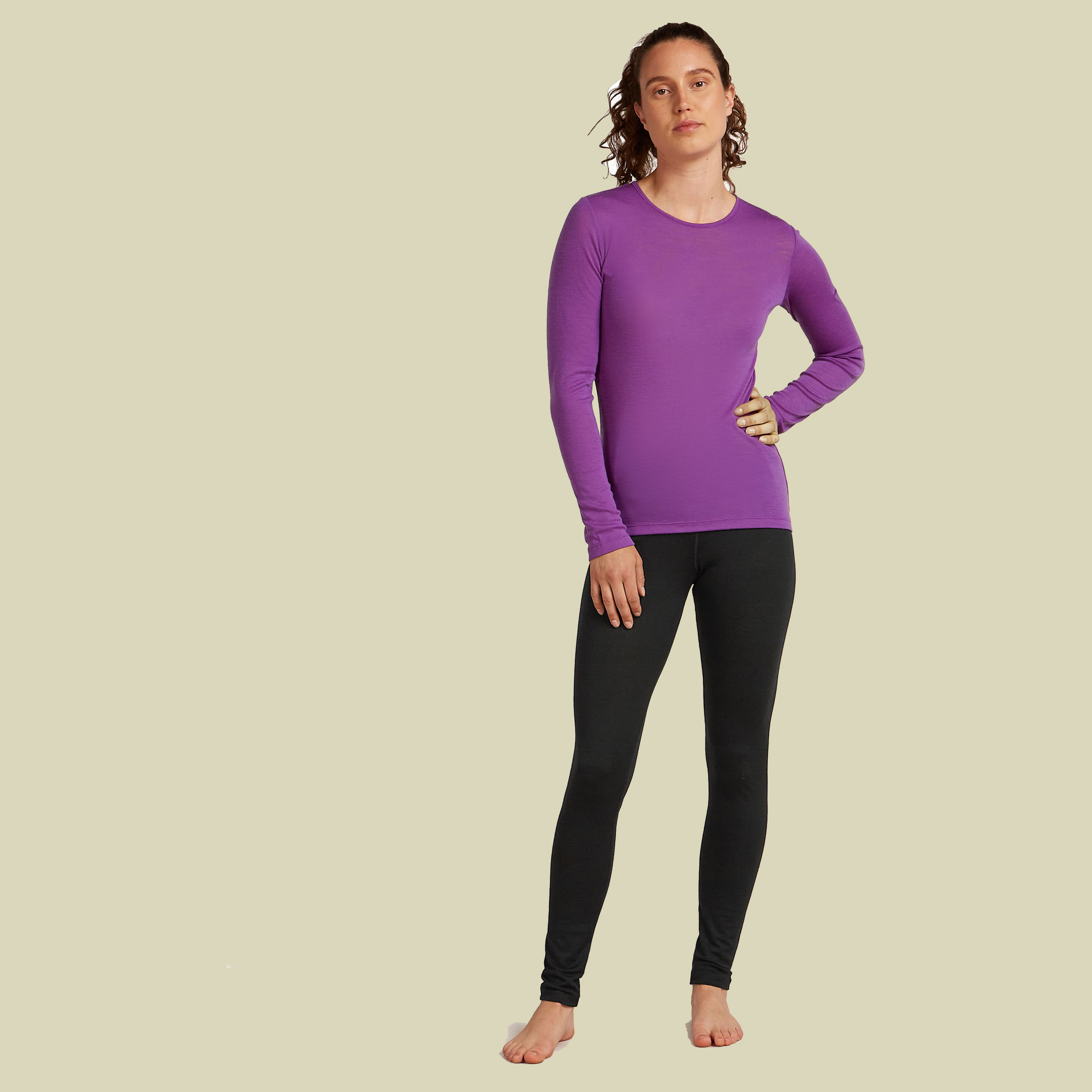 Merino 200 Oasis High Rise Leggings Women XS schwarz - black