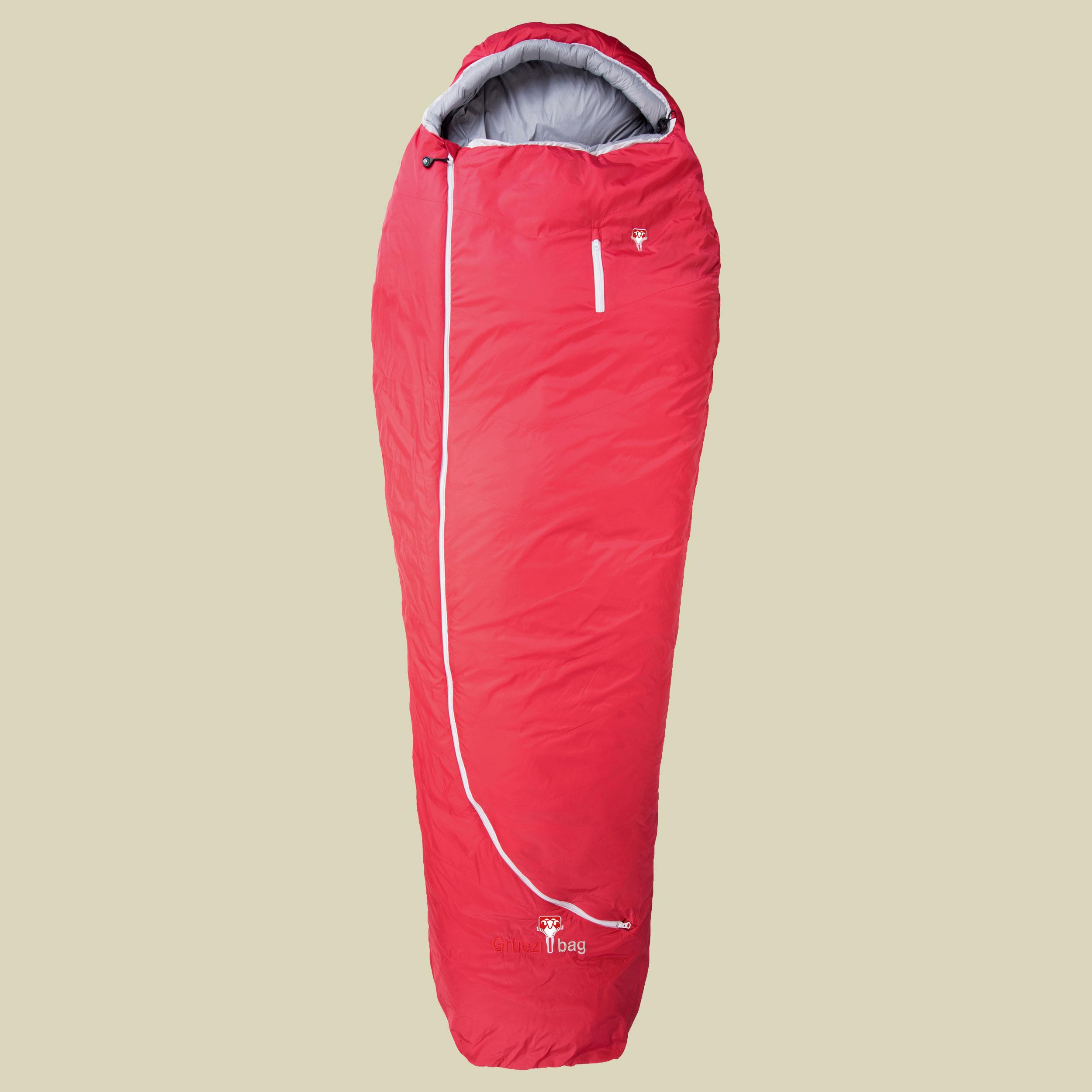 Biopod Wolle Zero bis Körpergröße Schlafsack  185 cm Farbe tango red