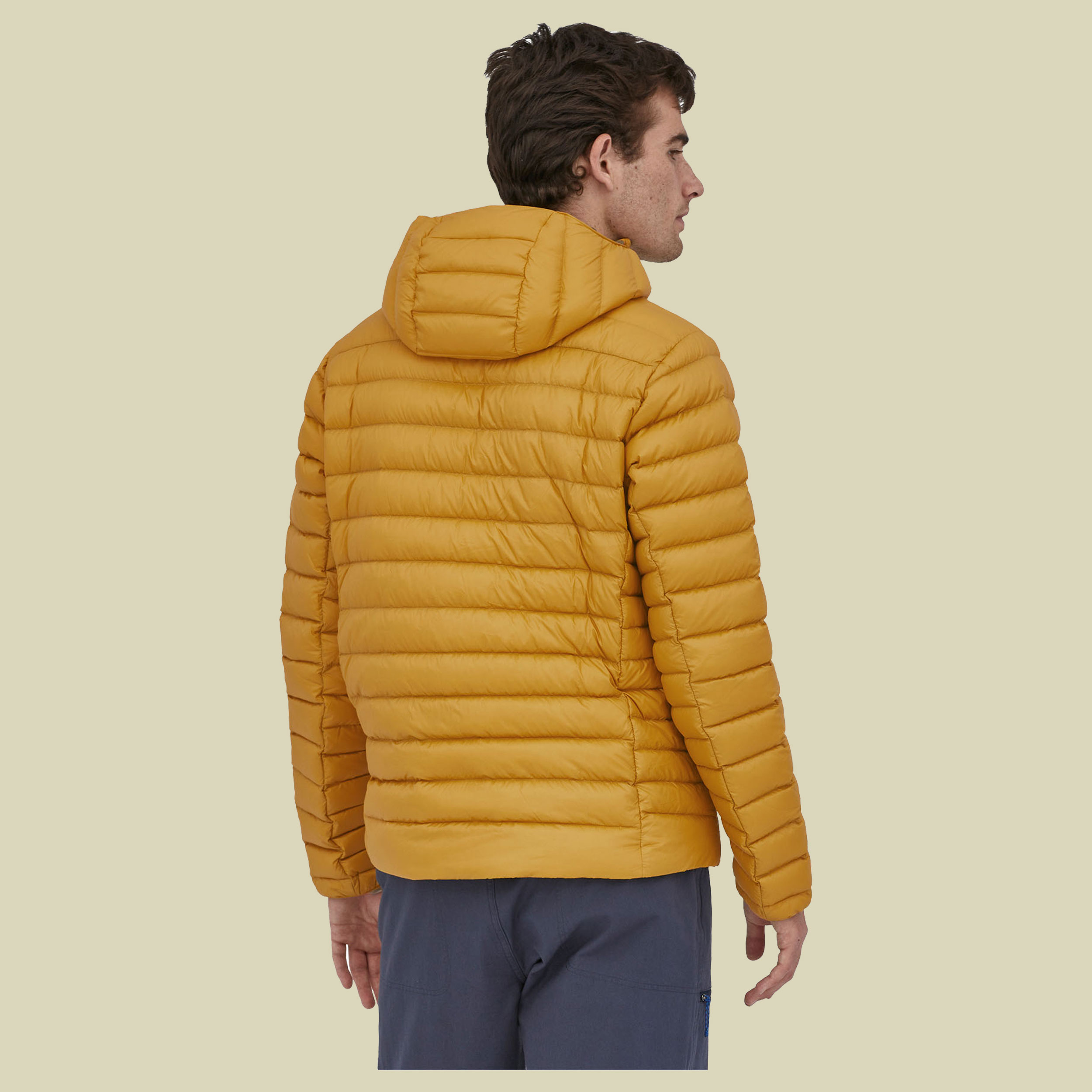 Down Sweater Hoody Men Größe S Farbe cabin gold