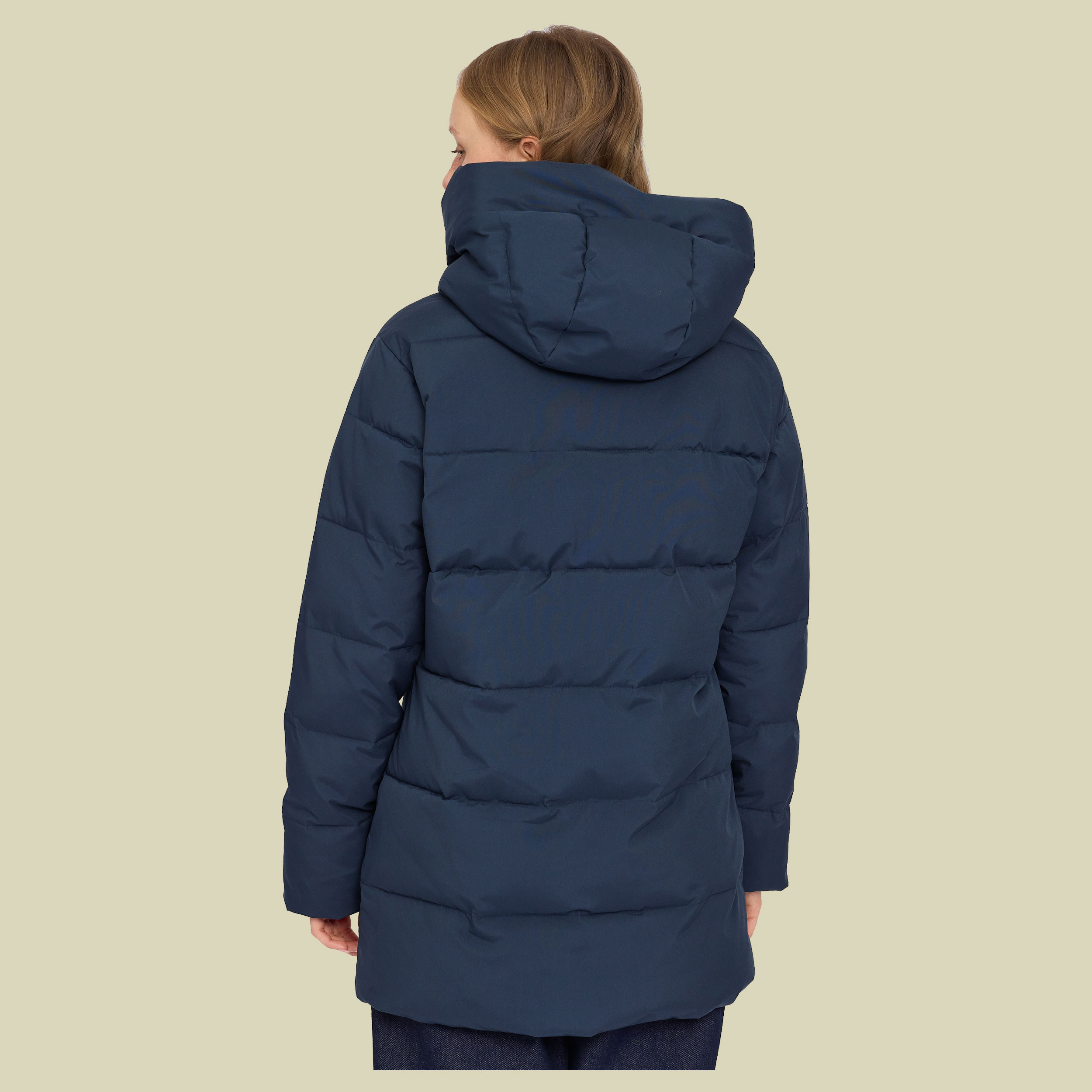 Basic Mid Lenth Puffer Jacket Women S blau - Farbe dark navy