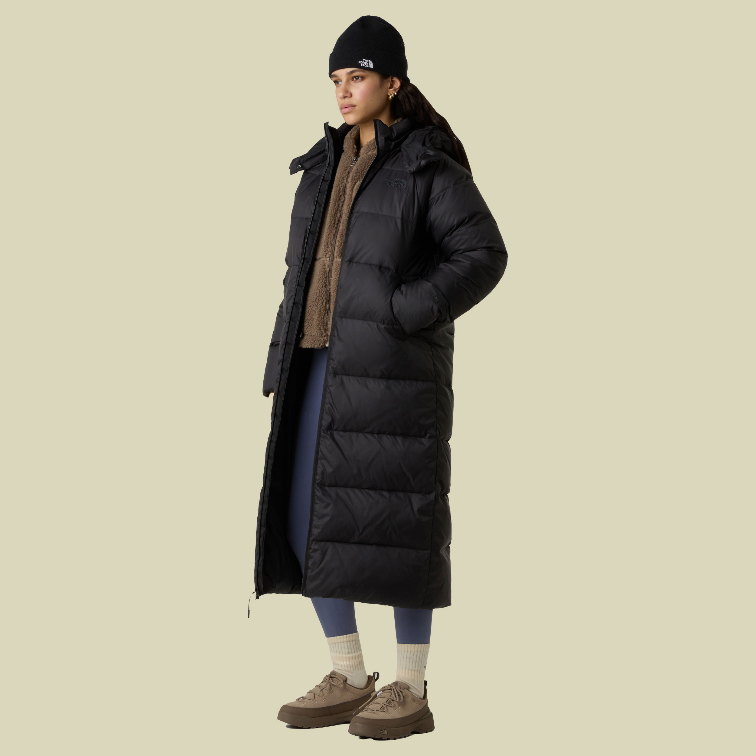 Hydrenalite City Long Down Hooded Parka Women XS schwarz - TNF black