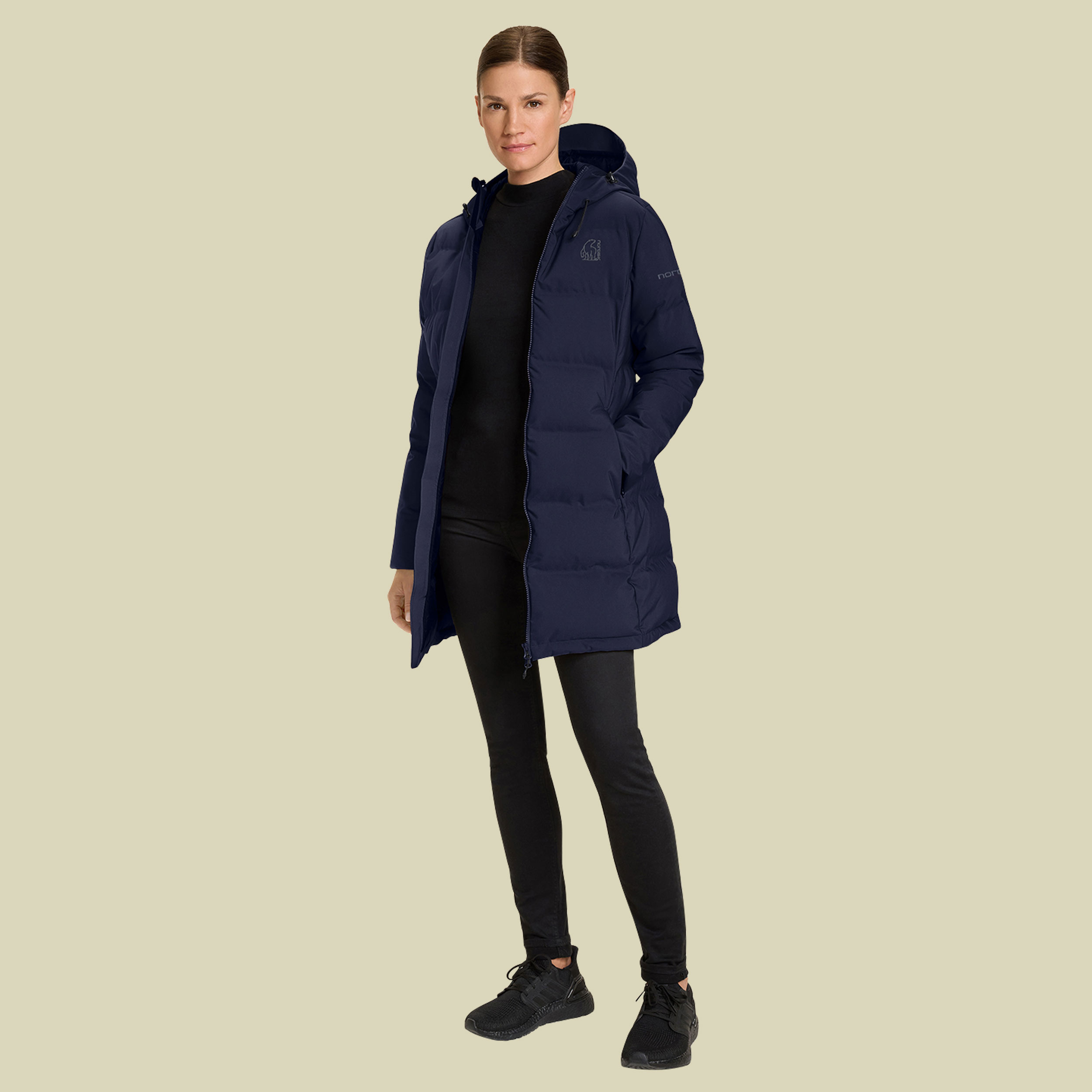 Aukea W's Bonded Down Coat S blau - maritime blue
