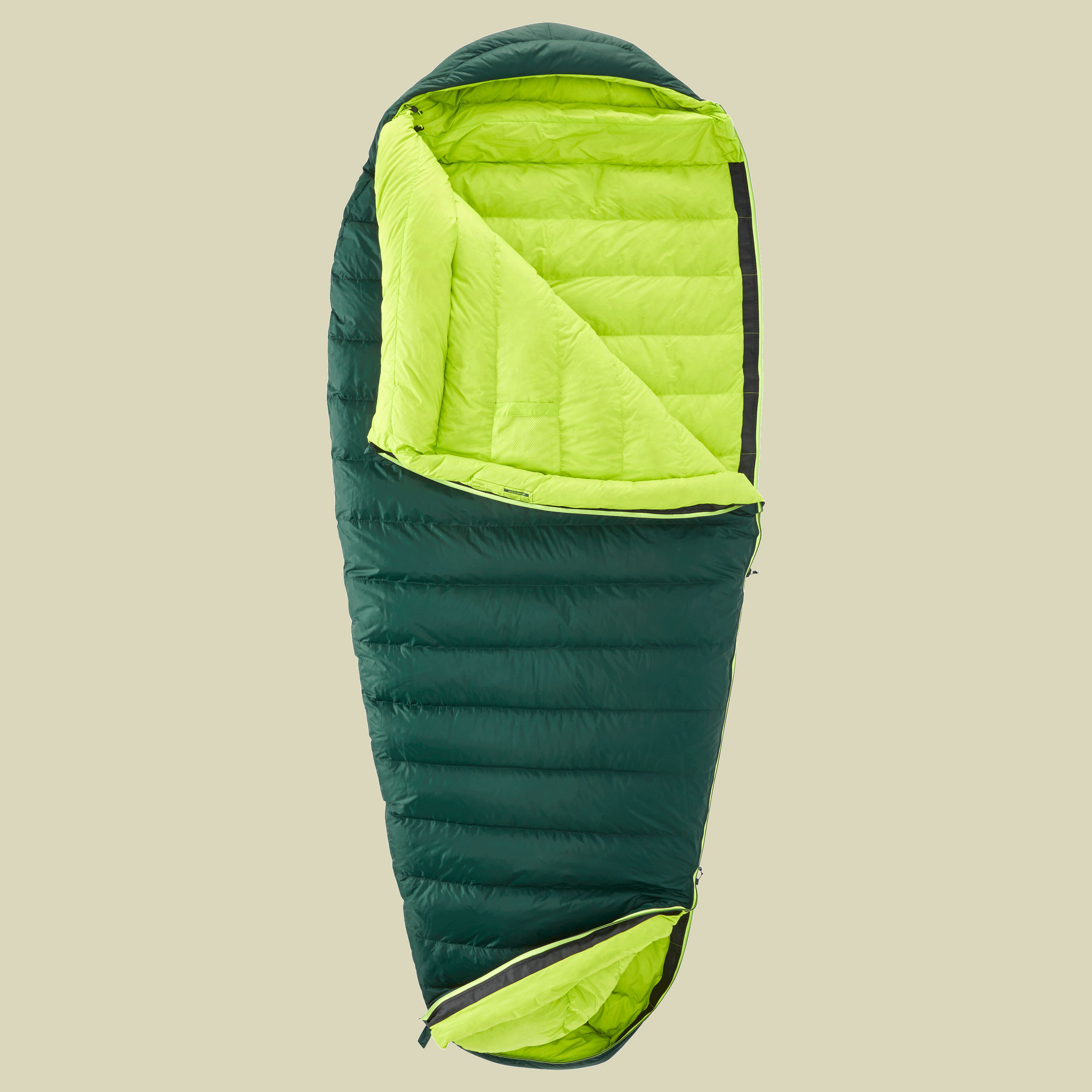 Tension Comfort 800 bis Körpergröße 175 cm (M) Farbe scarab-lime, Reißverschluss links