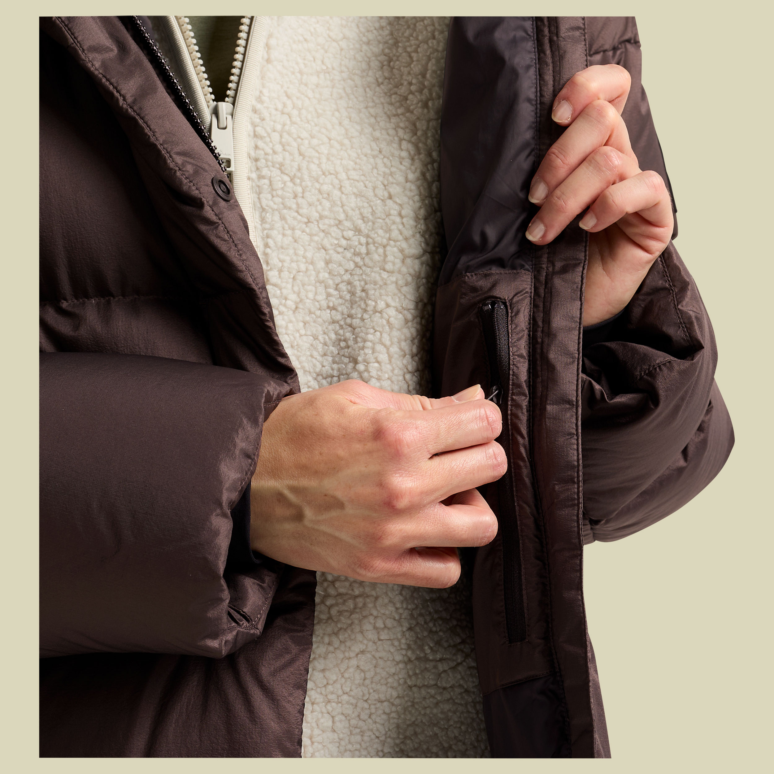 Icy Hill Coat Women XL braun- peat