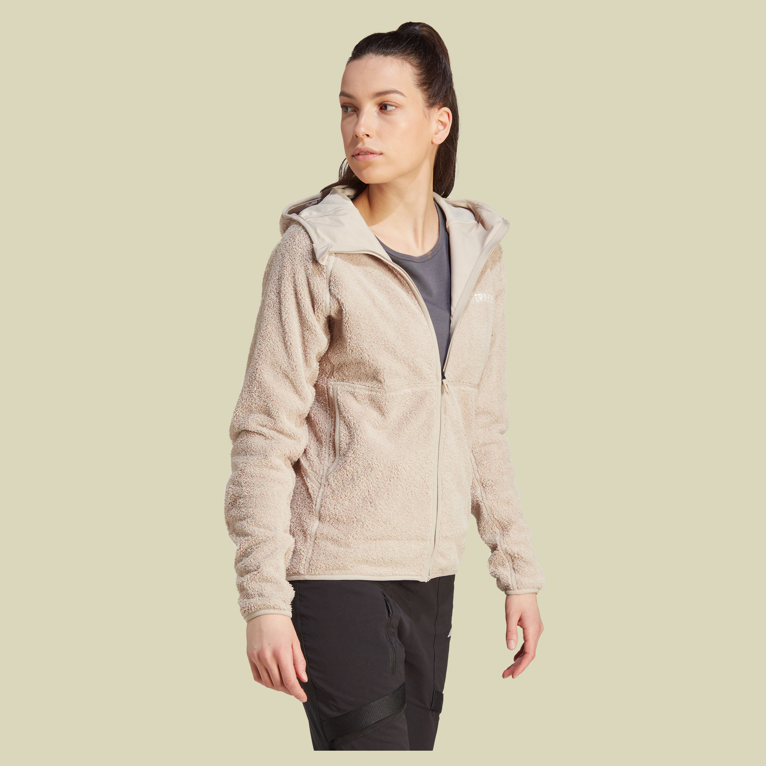 Terrex Techrock Reversible HP Fleece Jacket Women Größe XL Farbe wonder beige