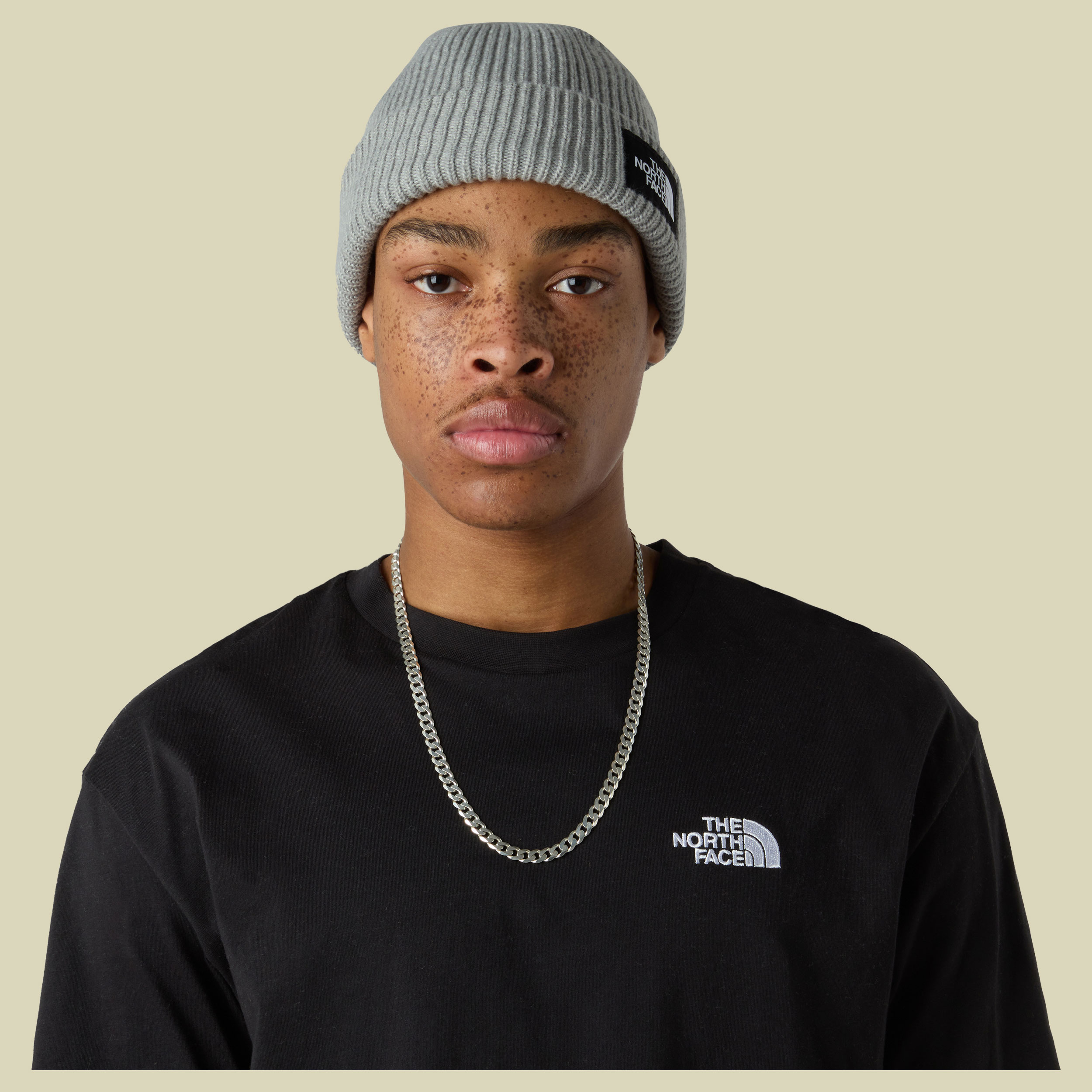 Salty Lined Beanie one size grau - TNF light grey heather