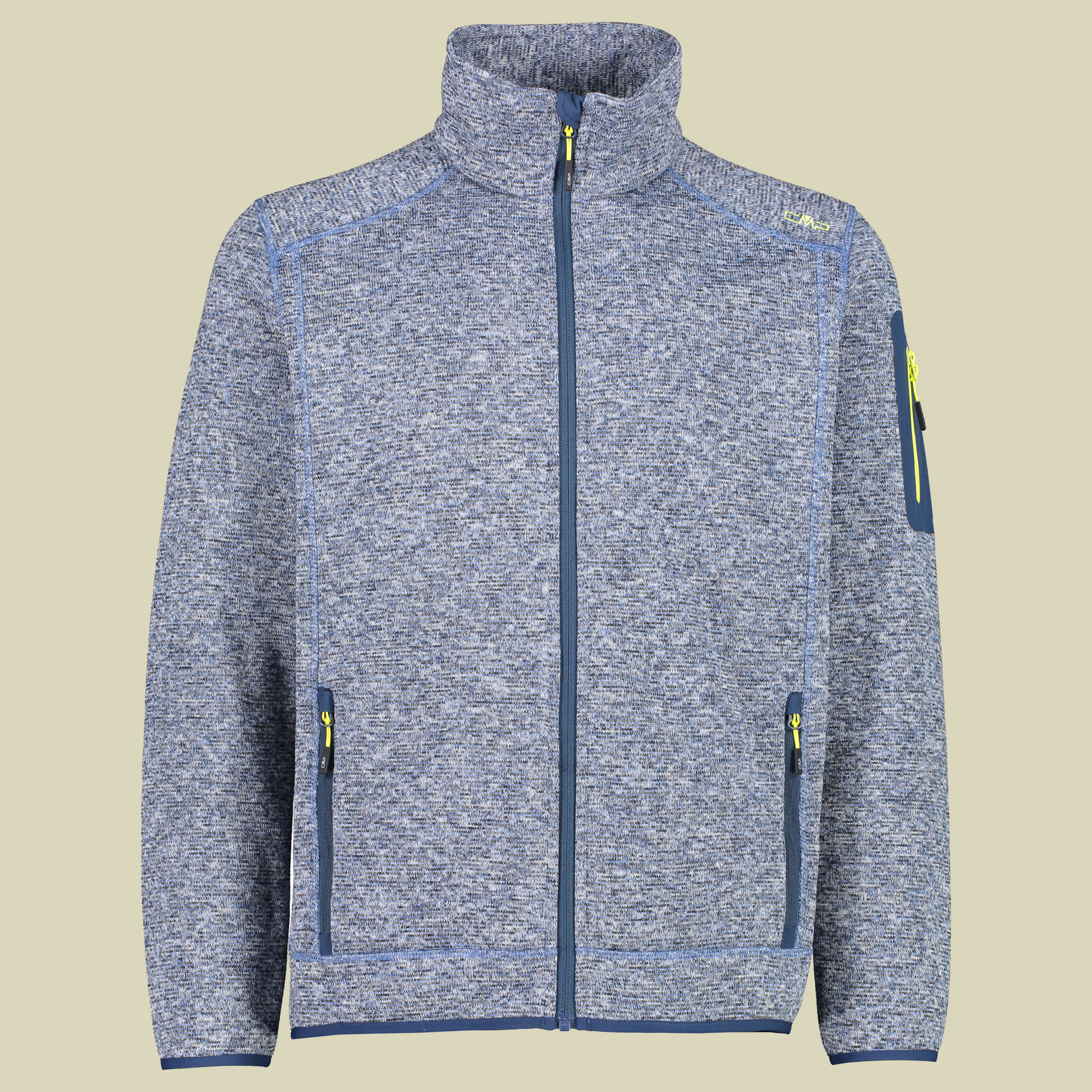 Man Knitted Fleece Jacket CMP 3H60747N Größe 52 Farbe 36ZH blue ink-storm