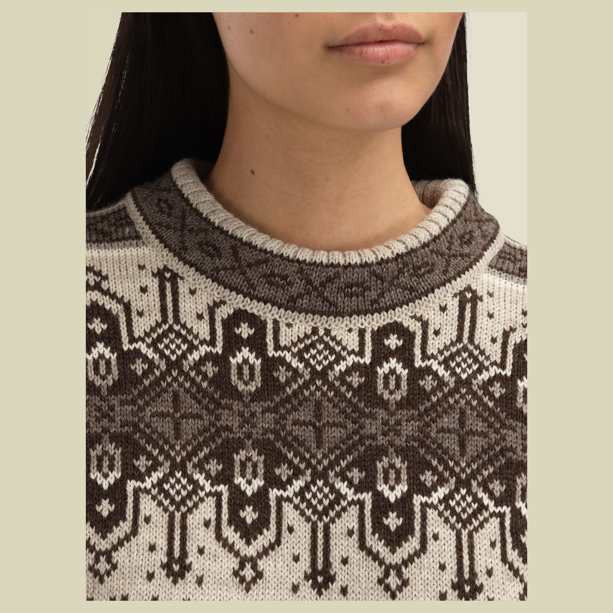 Albertville Fem. Sweater Women M braun - birch coffee