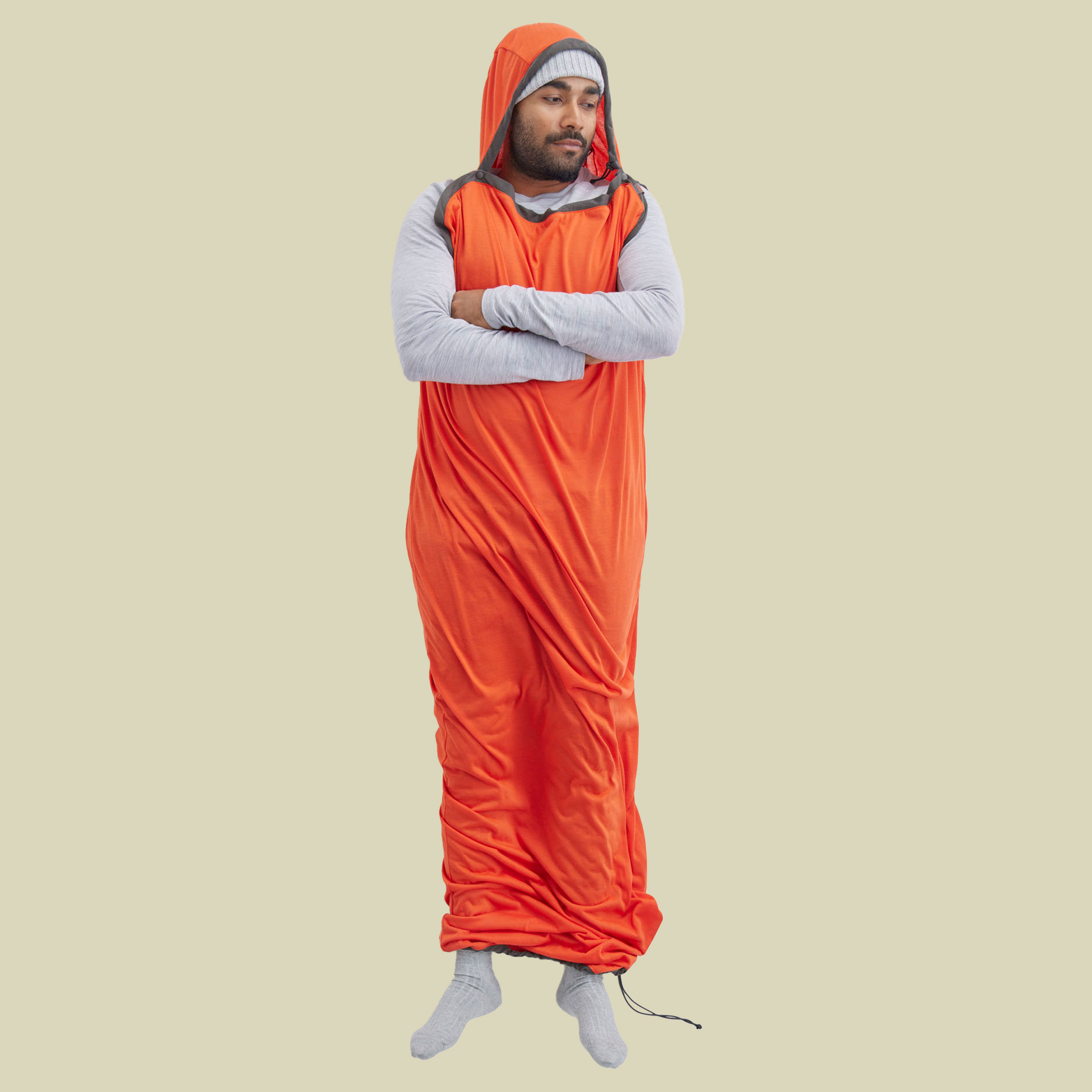 Reactor Extreme Sleeping Bag Liner - Mummy w/ Drawcord orange Compact - spicy orange