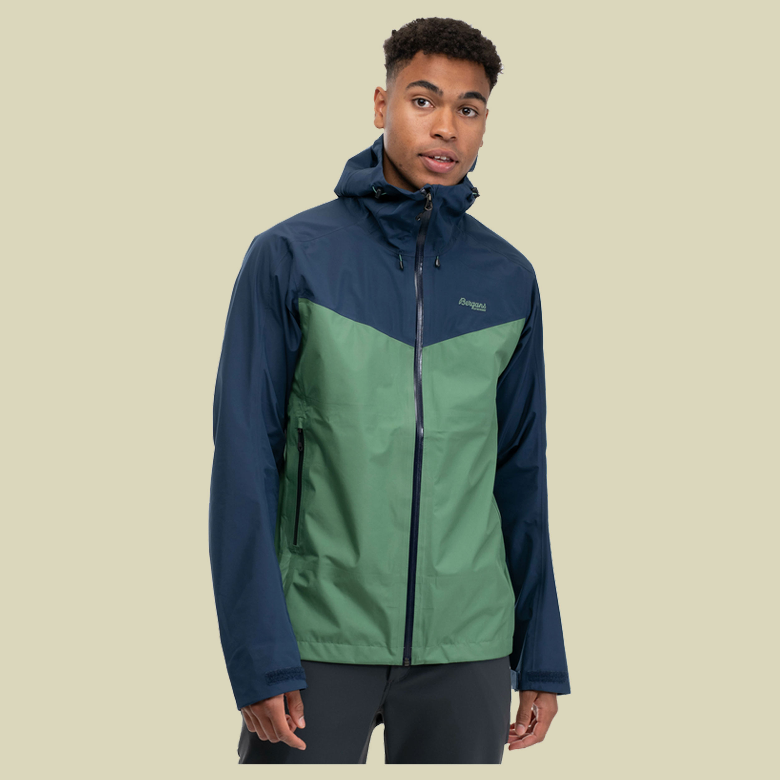 Skar Light 3L Shell Jacket Men Größe L  Farbe dark jade green/navy blue