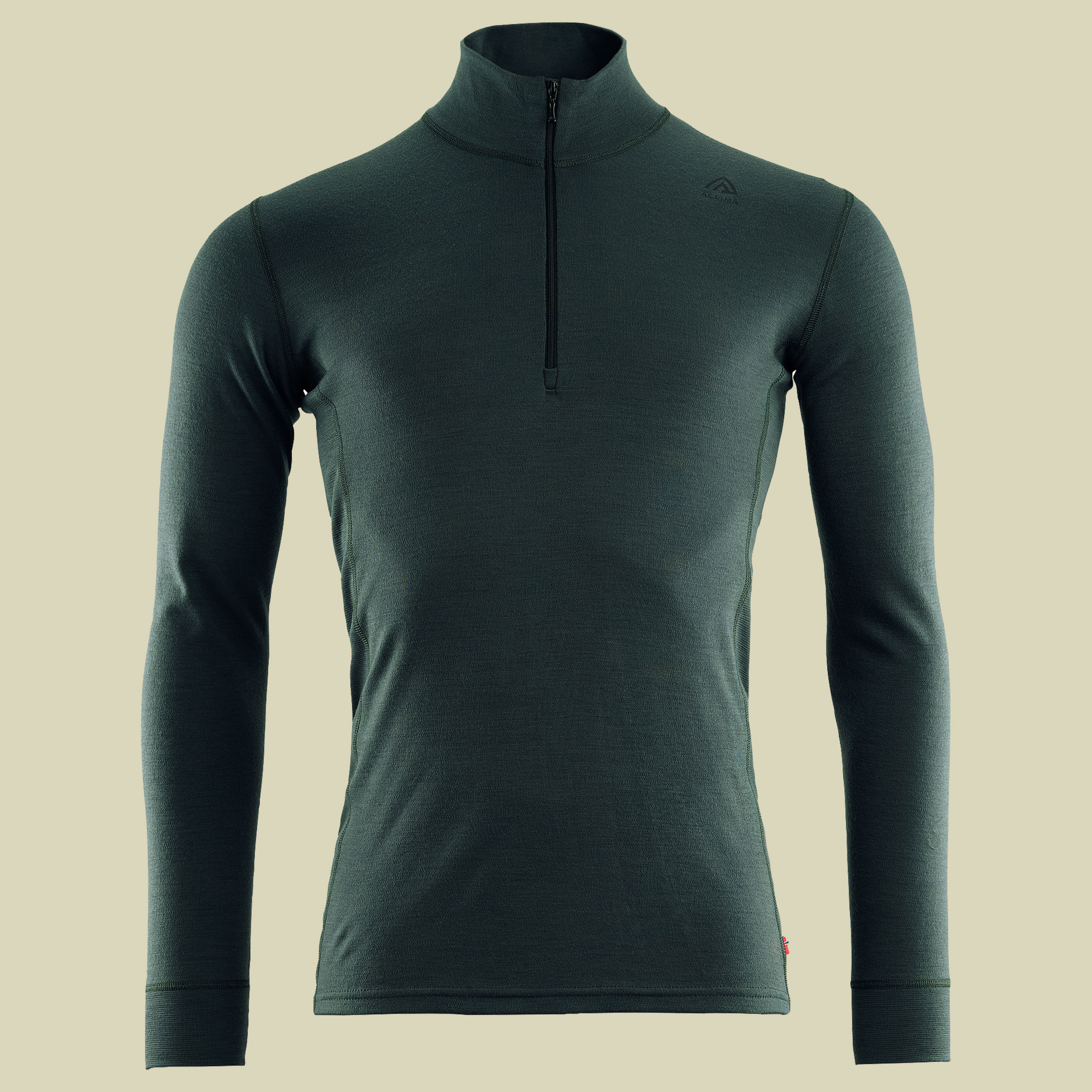 WarmWool Mock Neck W/ZIP Man Größe XL Farbe gr/green gable