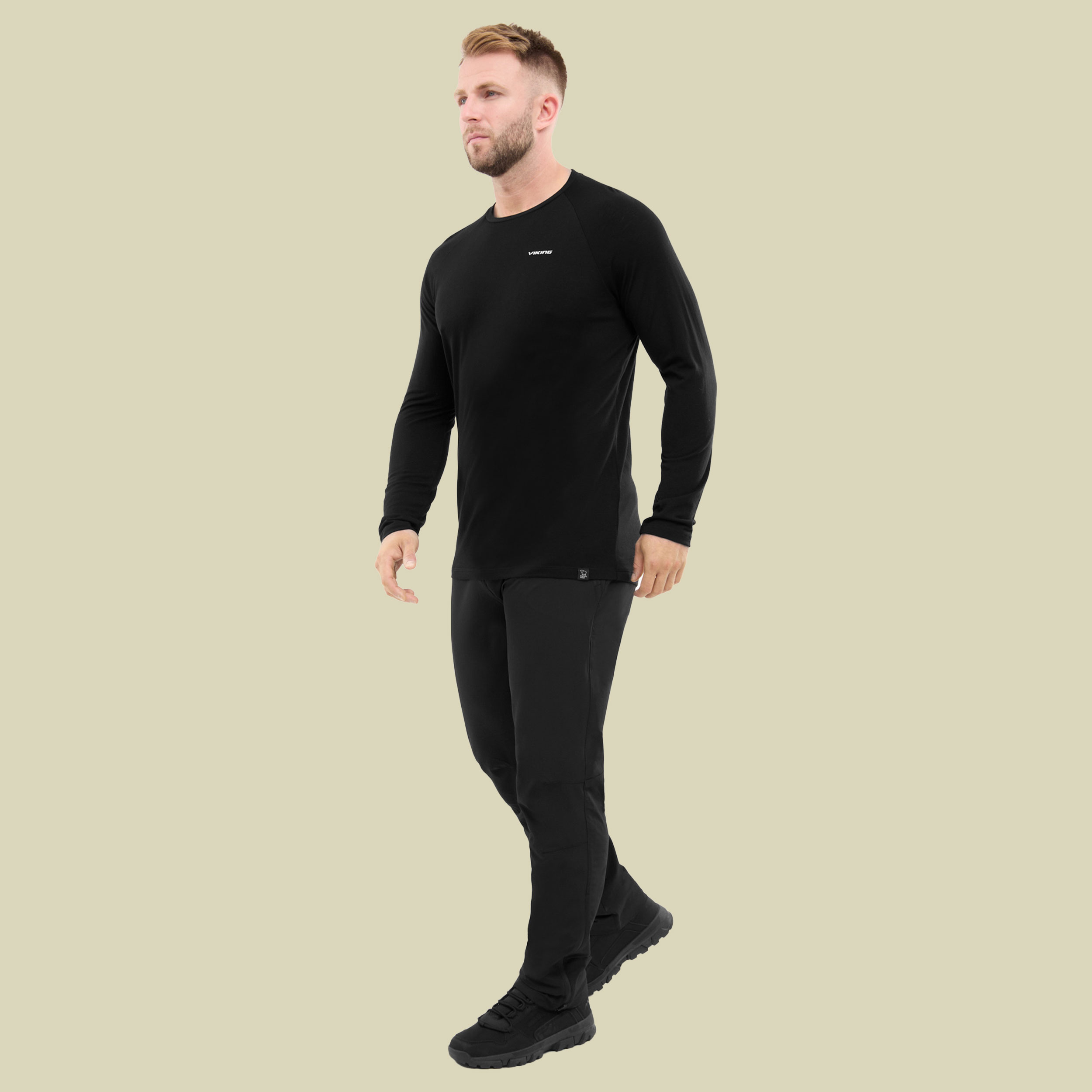 Longsleeve Andali Man XXL schwarz - Farbe black/light grey