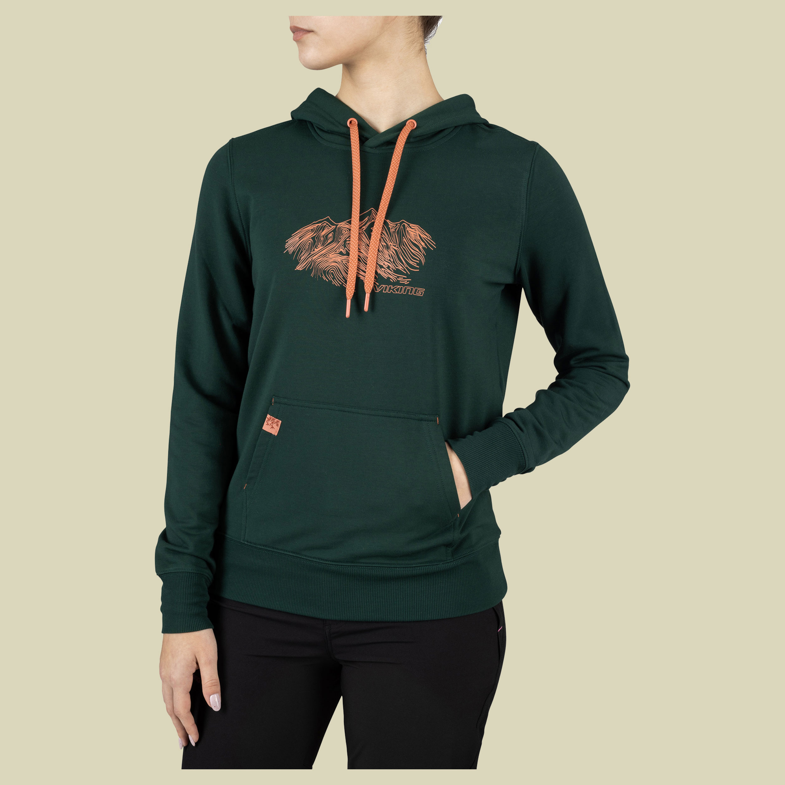 Midlayer Panaka Hoodie Bamboo Lady XS grün - farbe green
