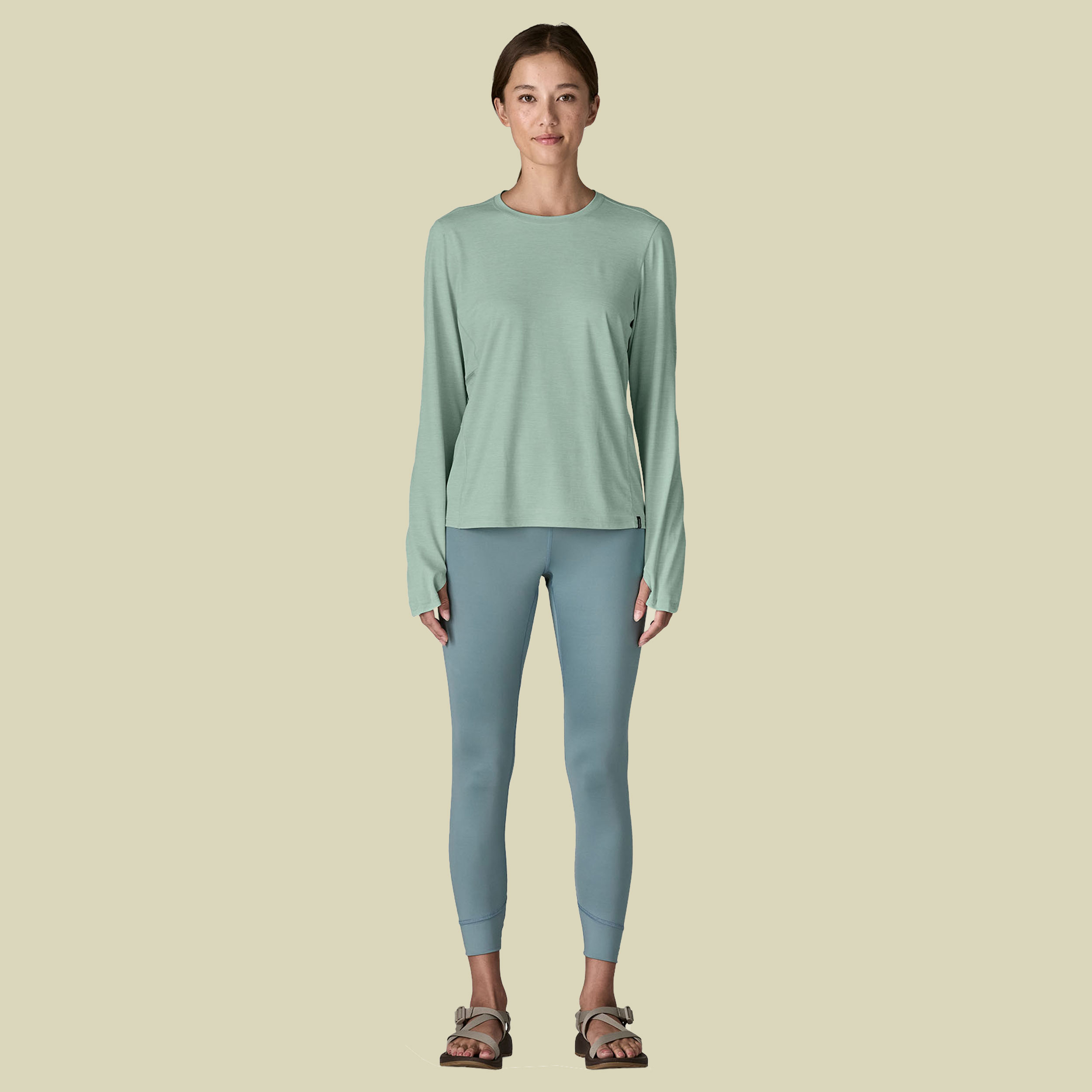 L/S Cap Cool Sun Shirt Women XL grün - noveau green-blue sage x-dye