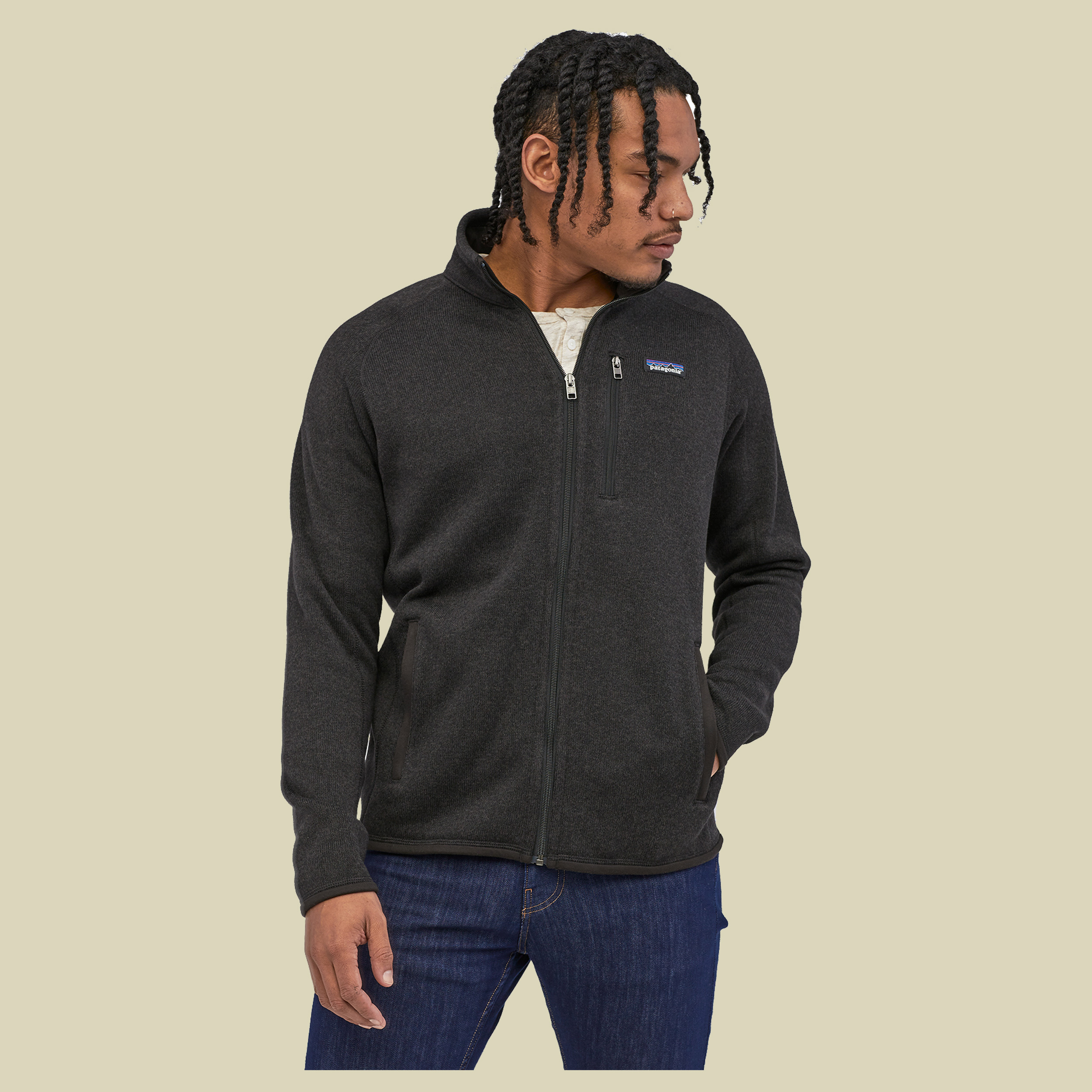 Better Sweater Jacket Men black XXL
