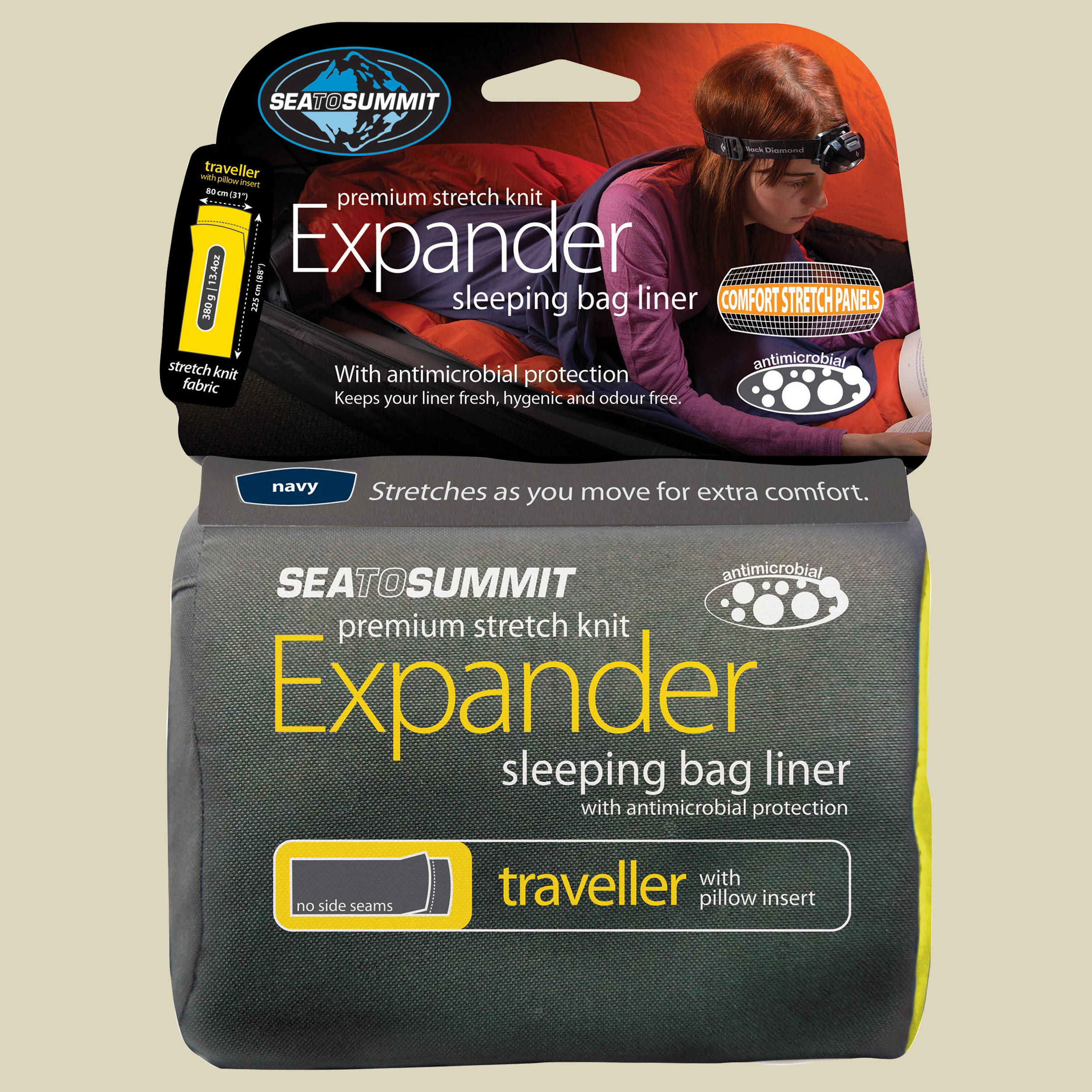 Expander Liner Traveller 92x225cm Farbe: navy blue