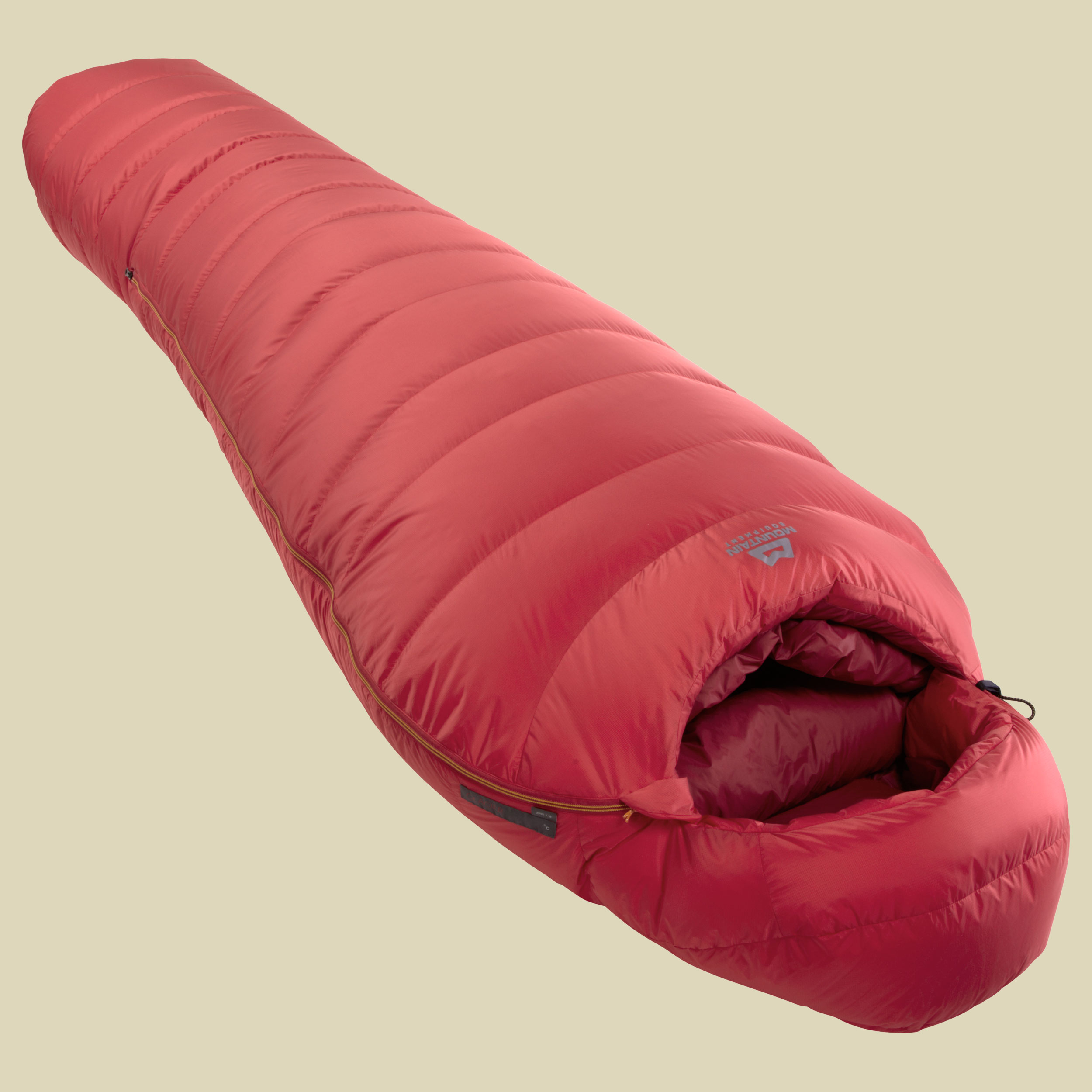 Glacier 700 bis Körpergröße Schlafsack 200 cm cm imperial red, Reißverschluss Schlafsack links