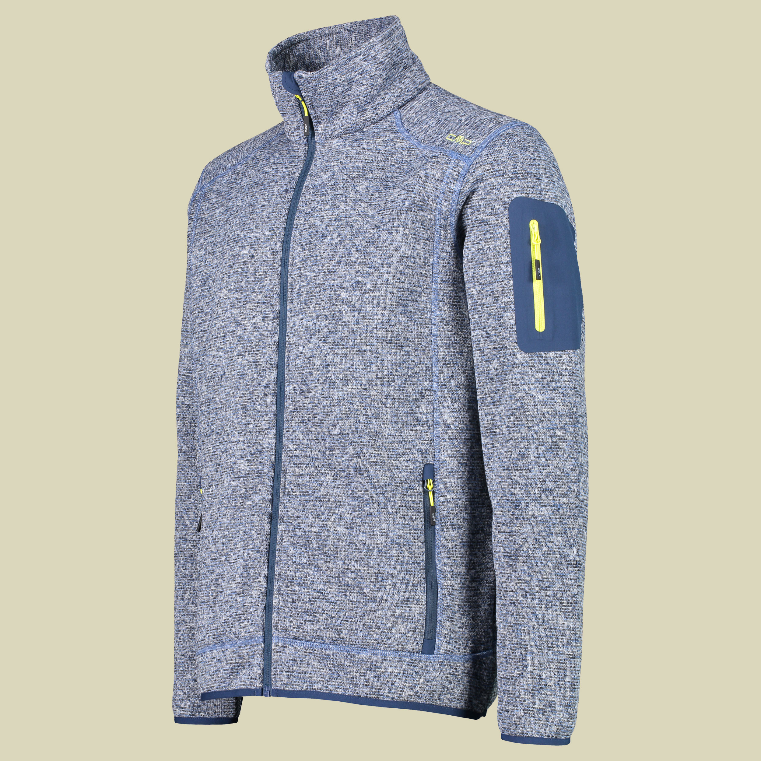Man Knitted Fleece Jacket CMP 3H60747N Größe 52 Farbe 36ZH blue ink-storm