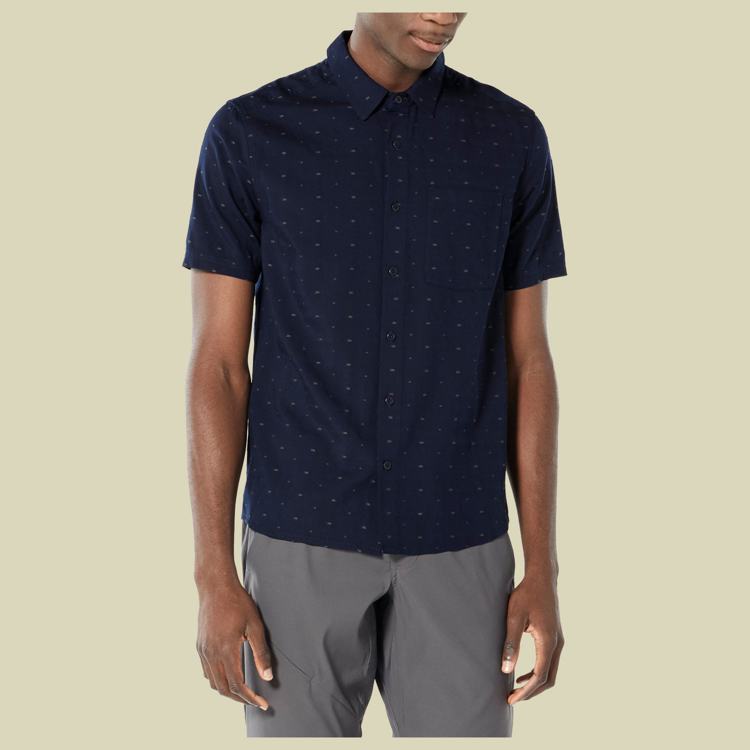 Compass SS Shirt Men Größe M Farbe dobby midnight navy