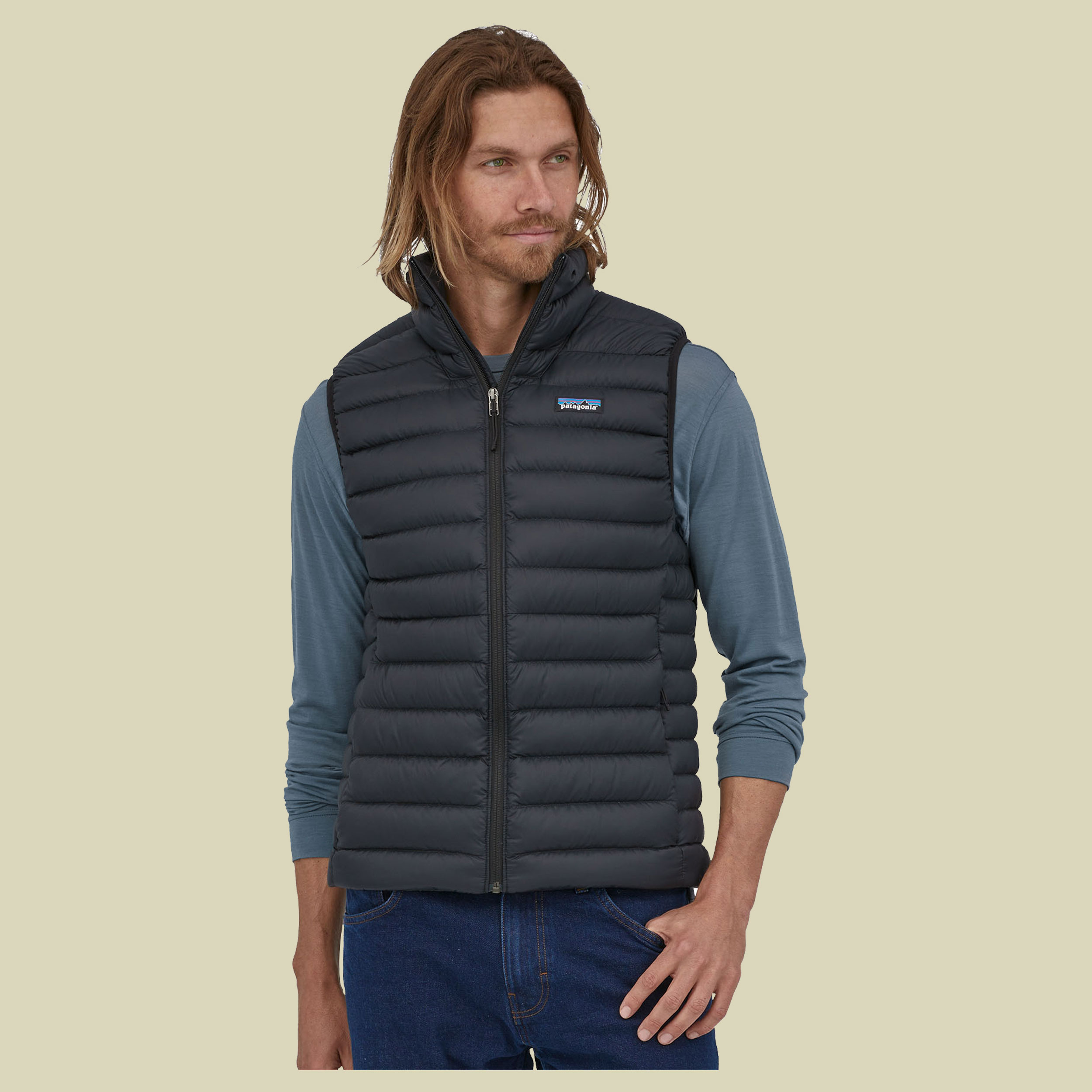Down Sweater Vest Men Größe M  Farbe black