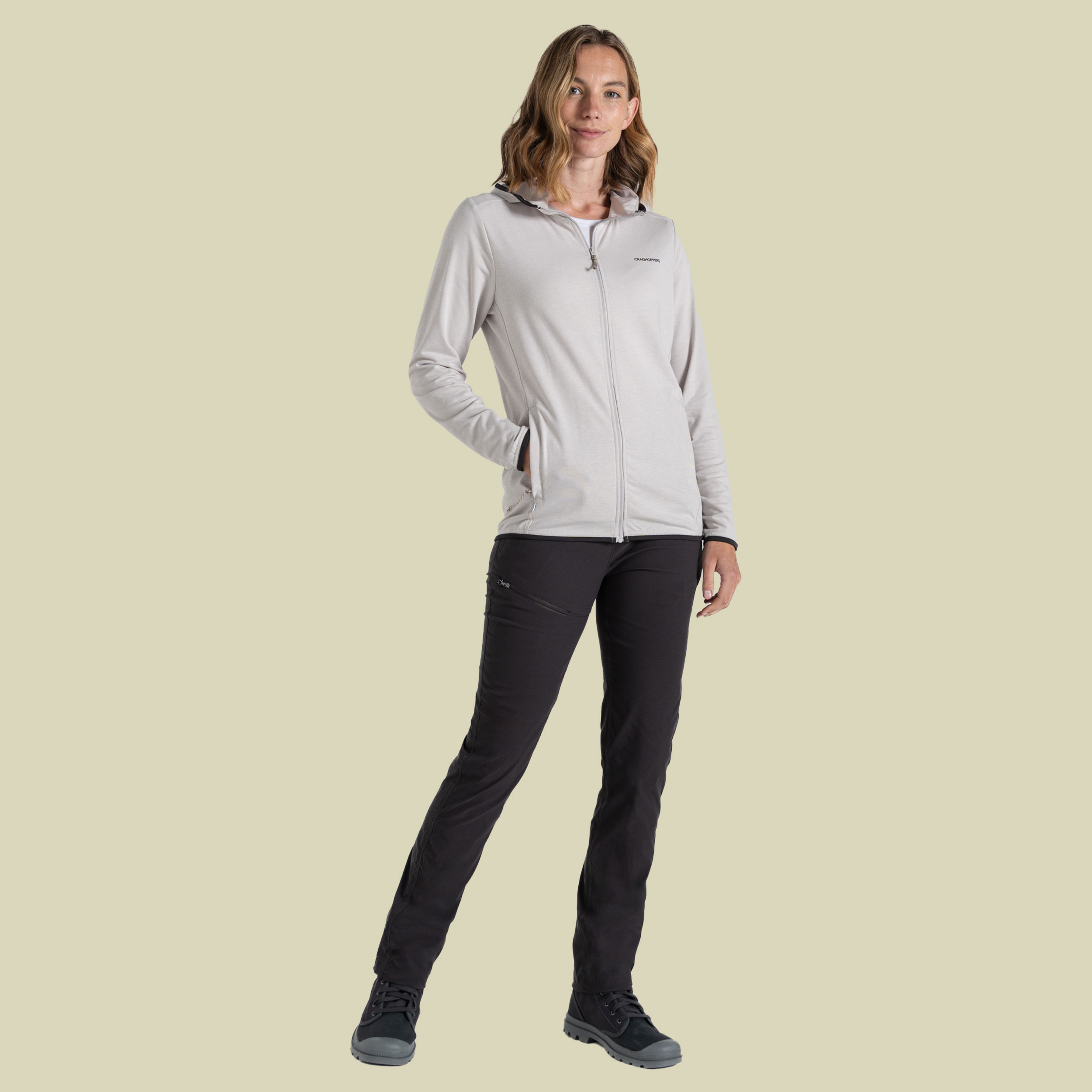 NosiLife Afia Hooded Jacket Women 36 grau - light grey marl (UK 10)