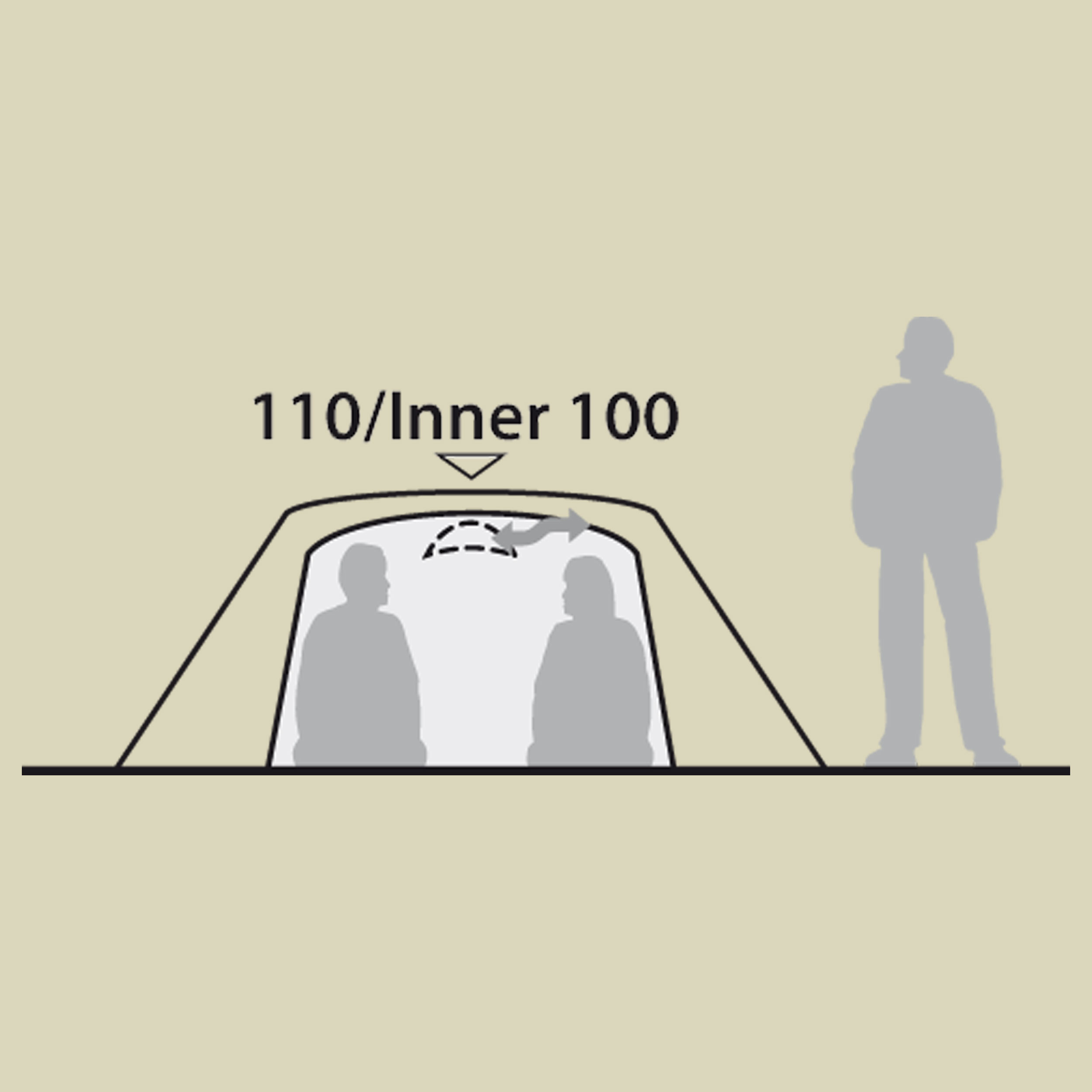 Boulder 3 3-Personenzelt Farbe: red