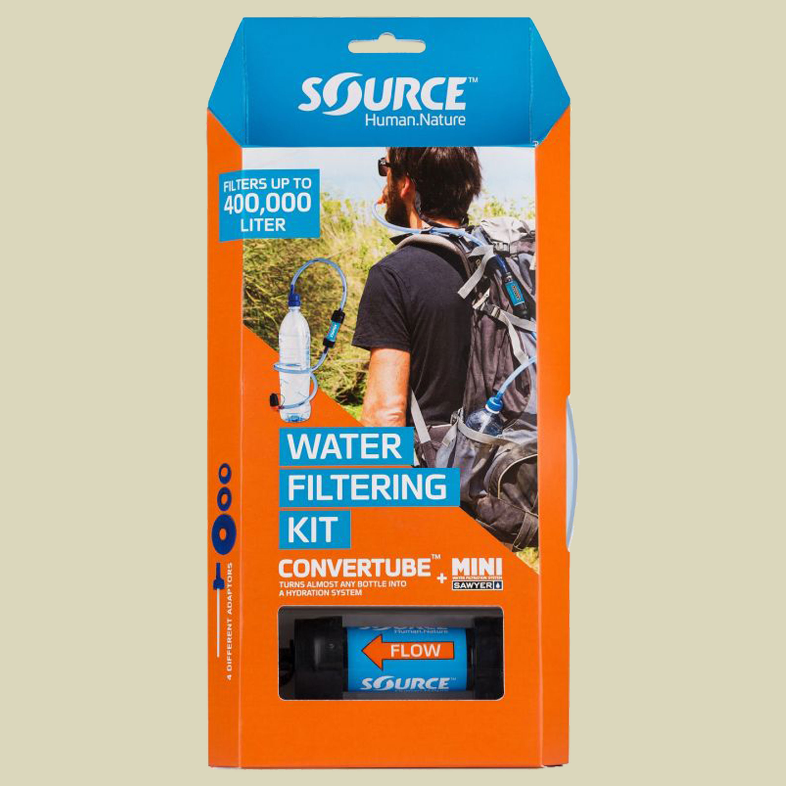 Convertube+Sawyer Filter Farbe:transparent blue