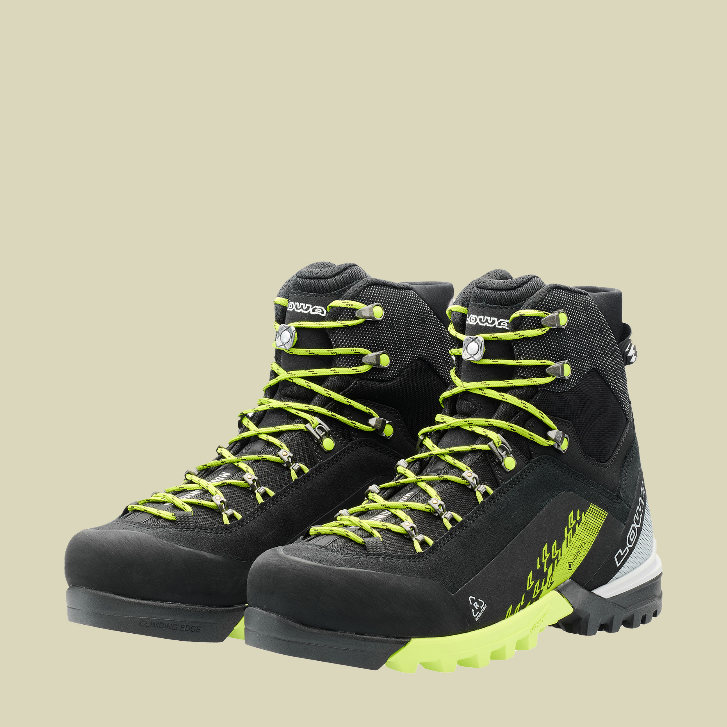 Cervino GTX Mid Men UK 9 schwarz - schwarz/limone