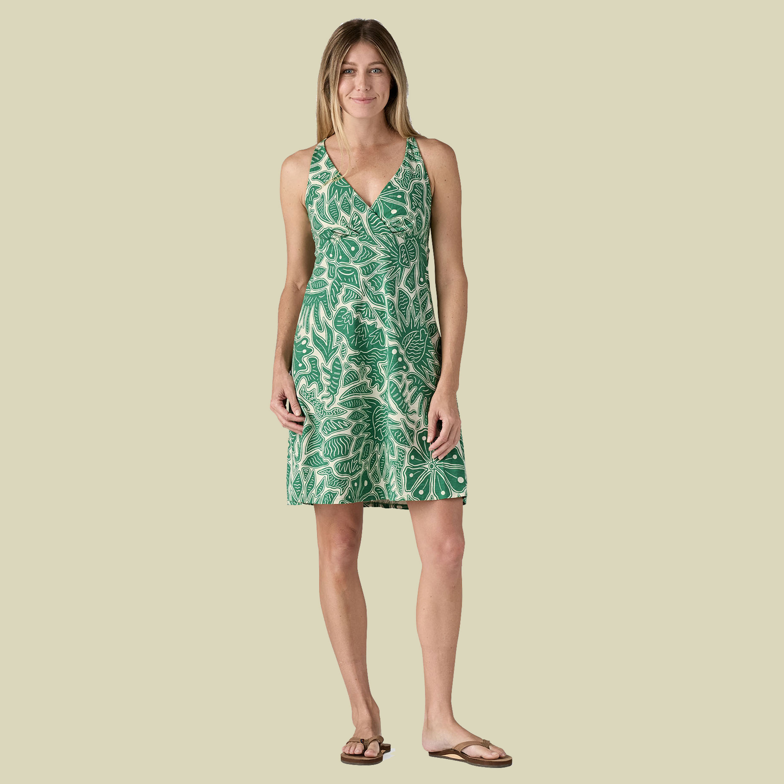 Amber Dawn Dress Women mehrfarbig 1 XS - Farbe bees and flowers:heartleaf green