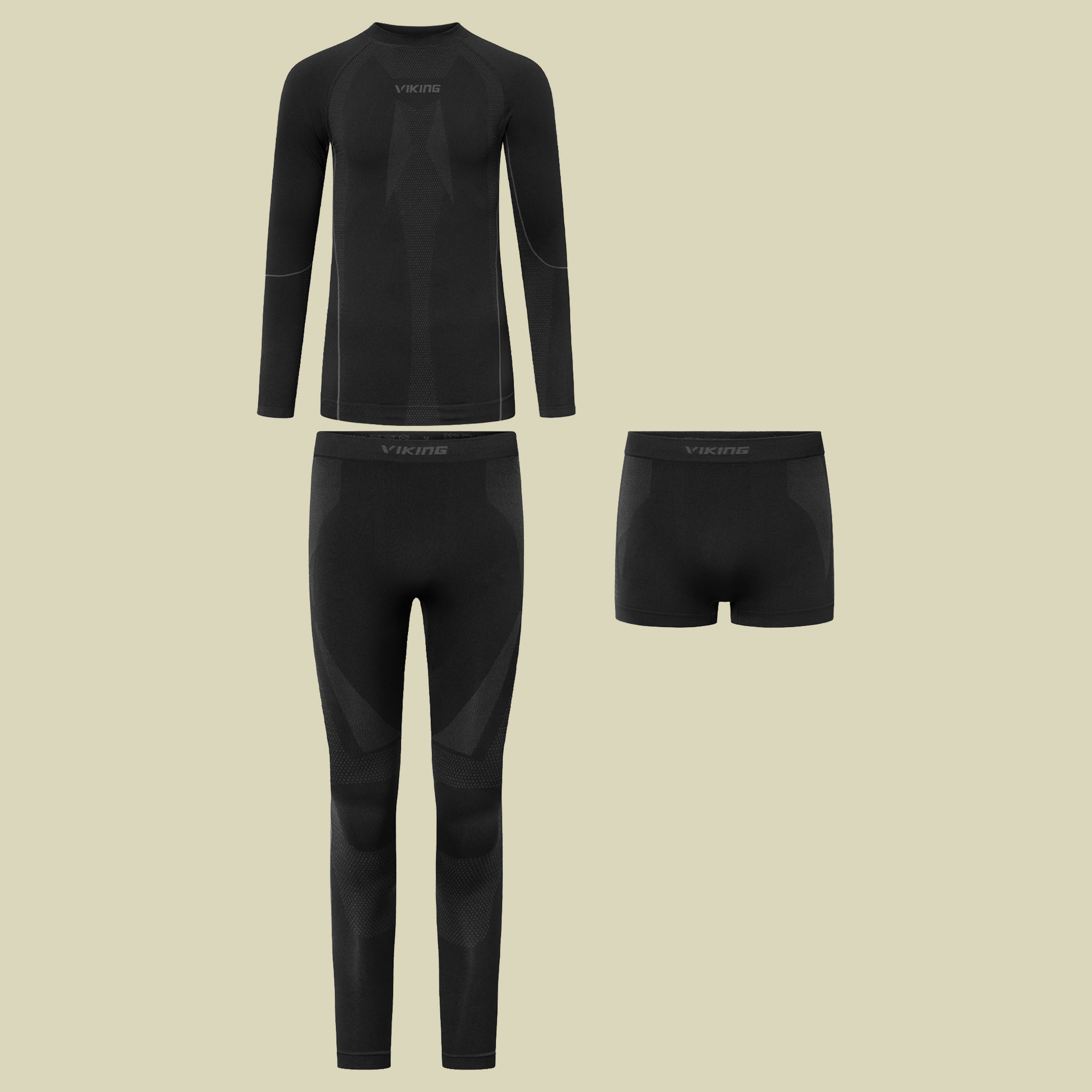 Base Layer Eiger Men Set M schwarz - black
