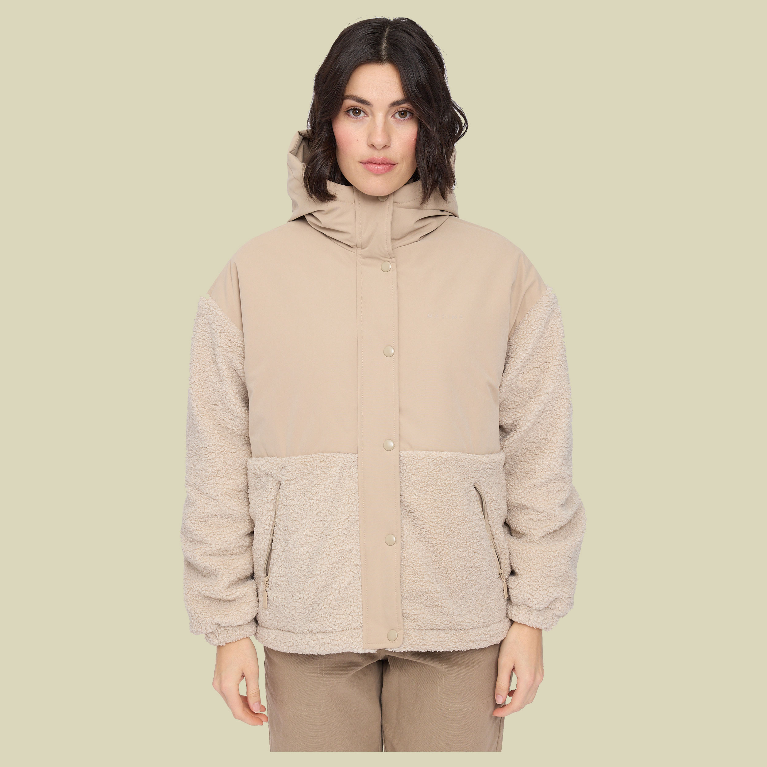 Fabric Blocking Jacket Women XS beige - Farbe oat/natural